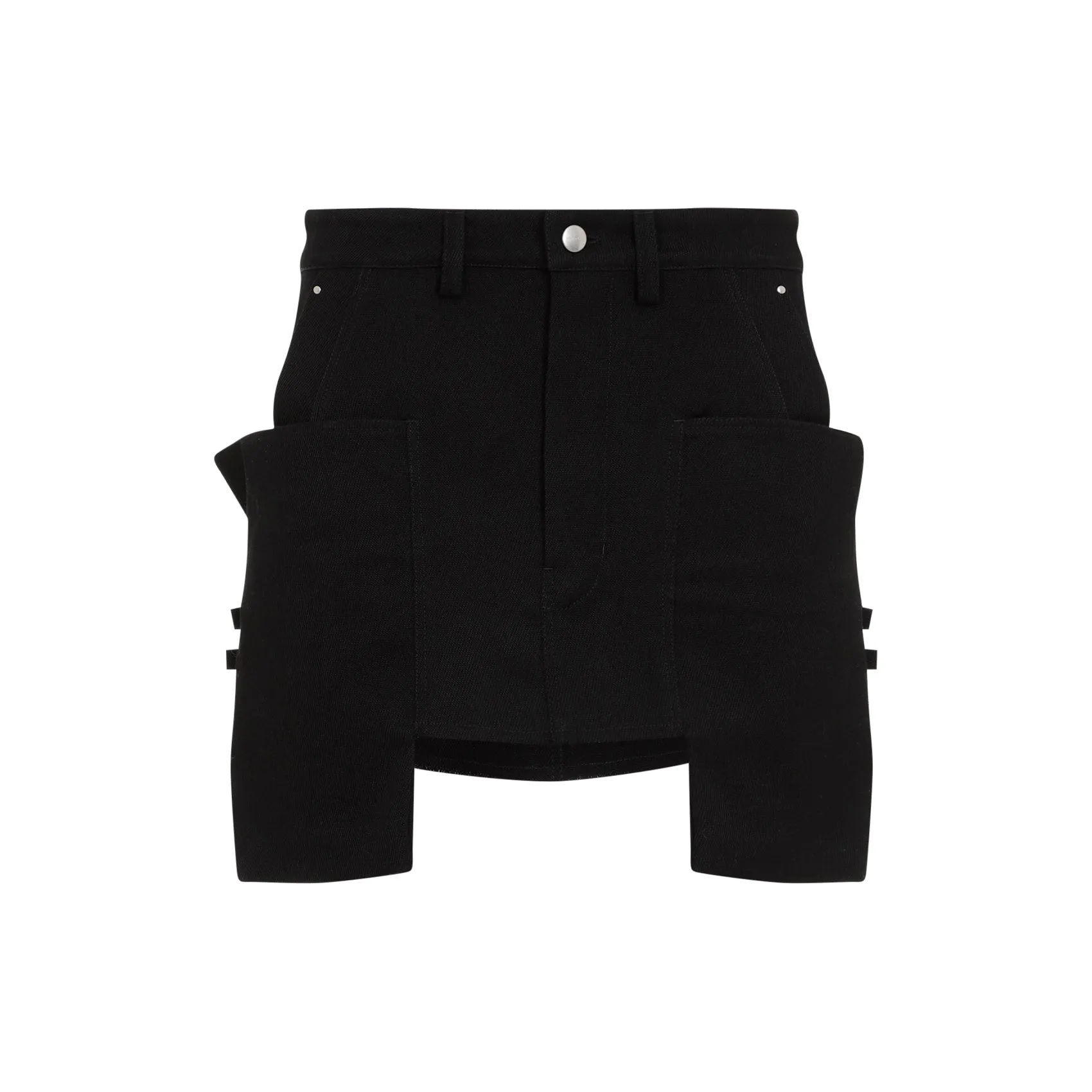 Black Stefan Wool Mini Skirt