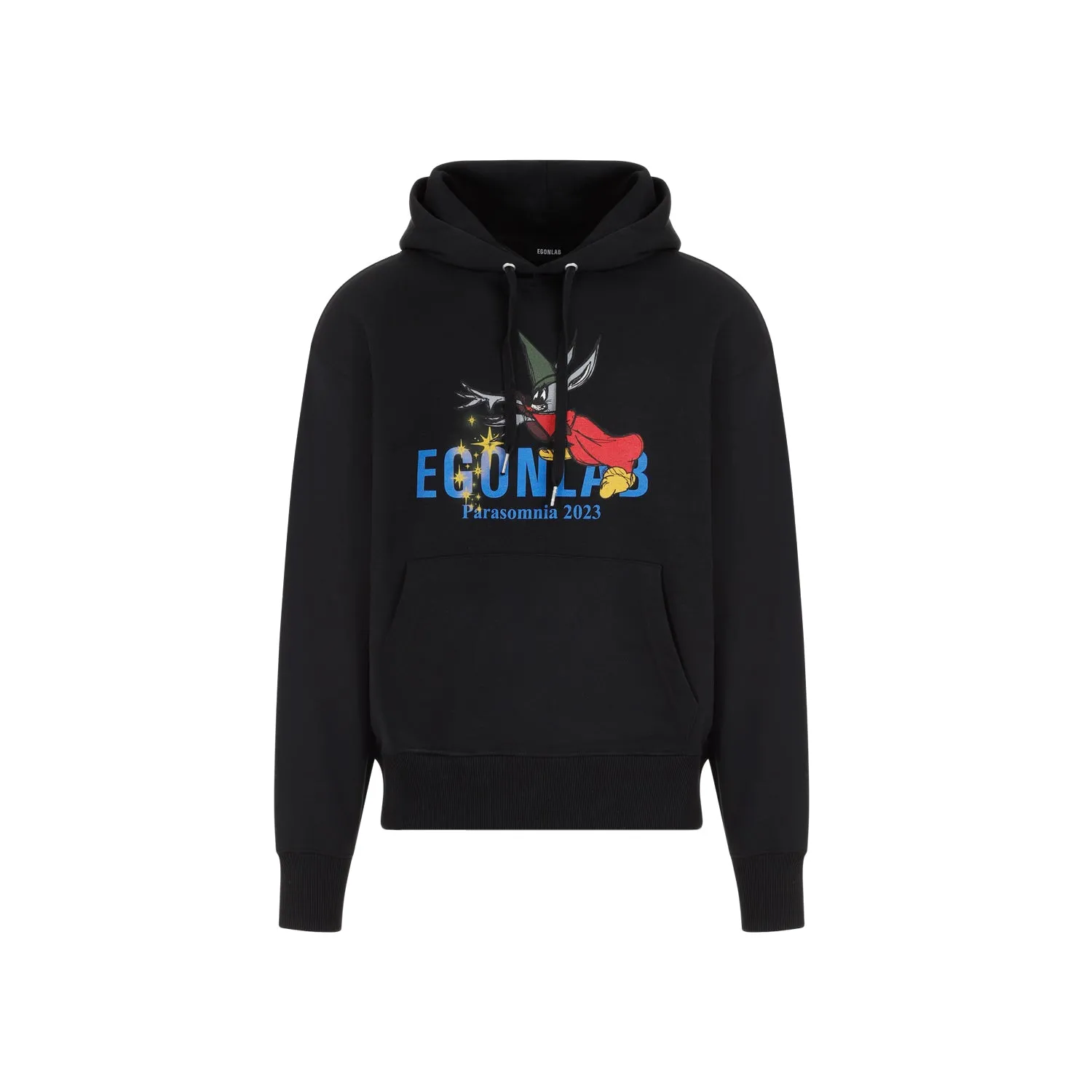 Black Cotton Fantasia Hoodie