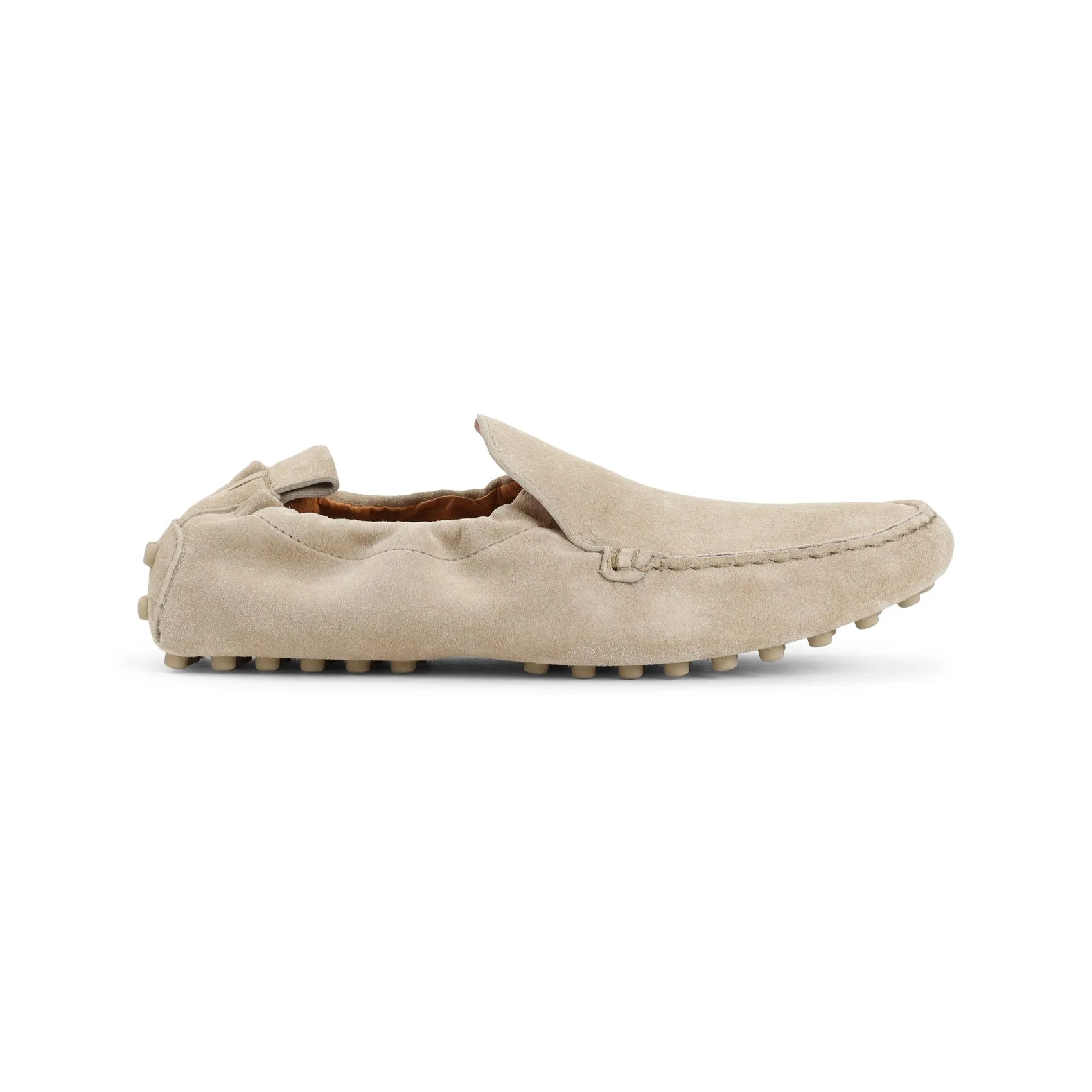 Rope Beige Suede Loafers