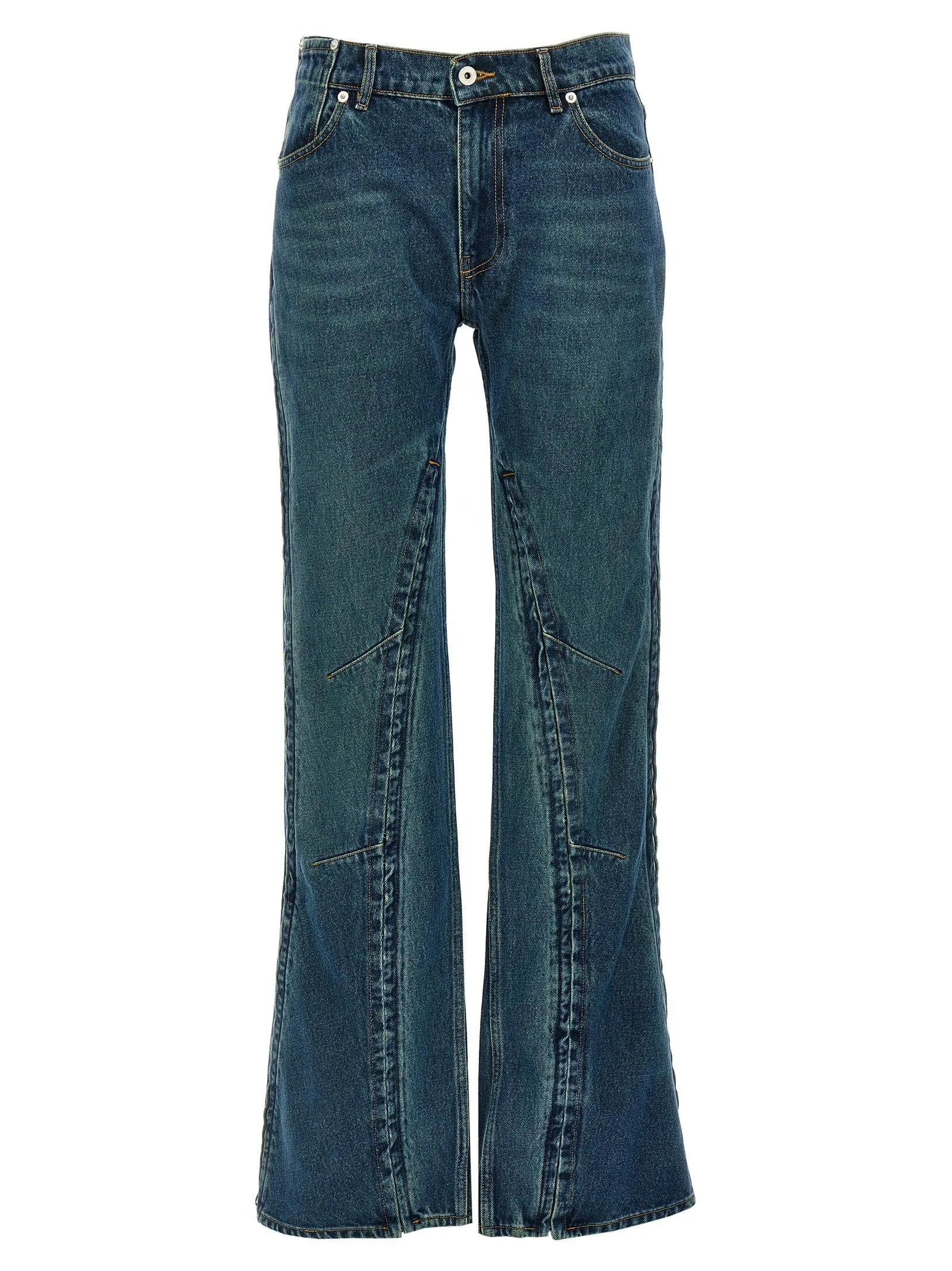 Evergreen Hook And Eye Jeans Blu