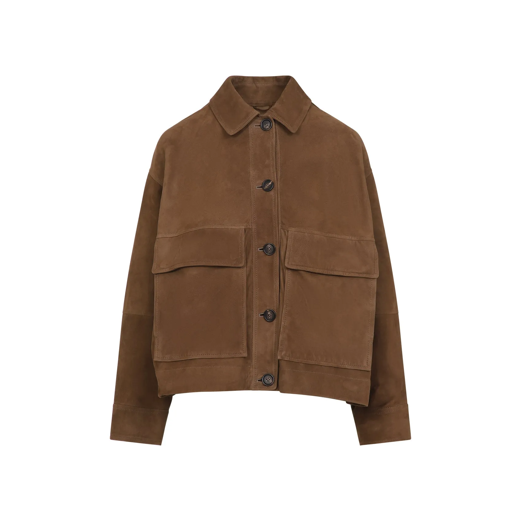 Sesame Brown Suede Leather Jacket