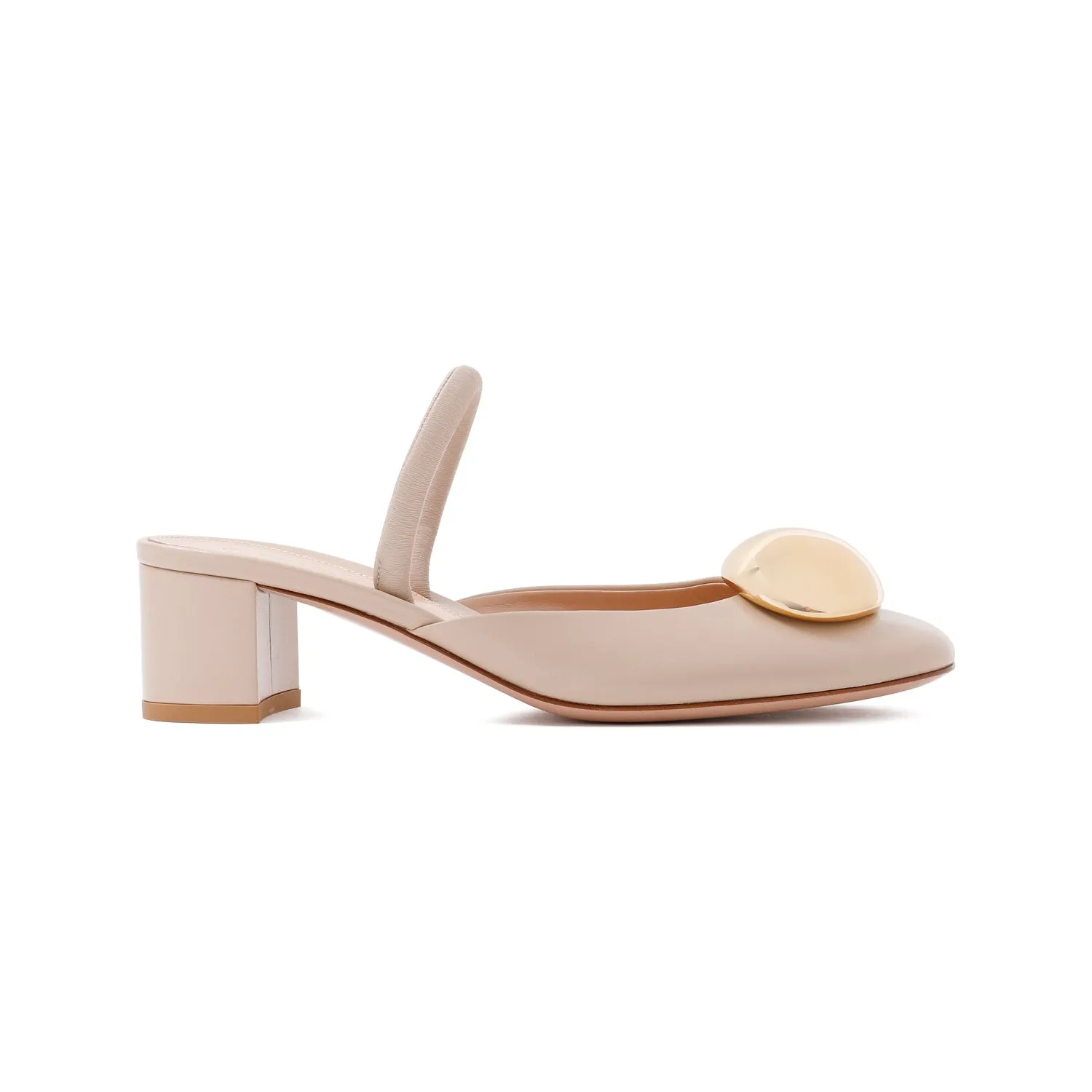 Mousse Beige Nappa Leather Slingback Pump