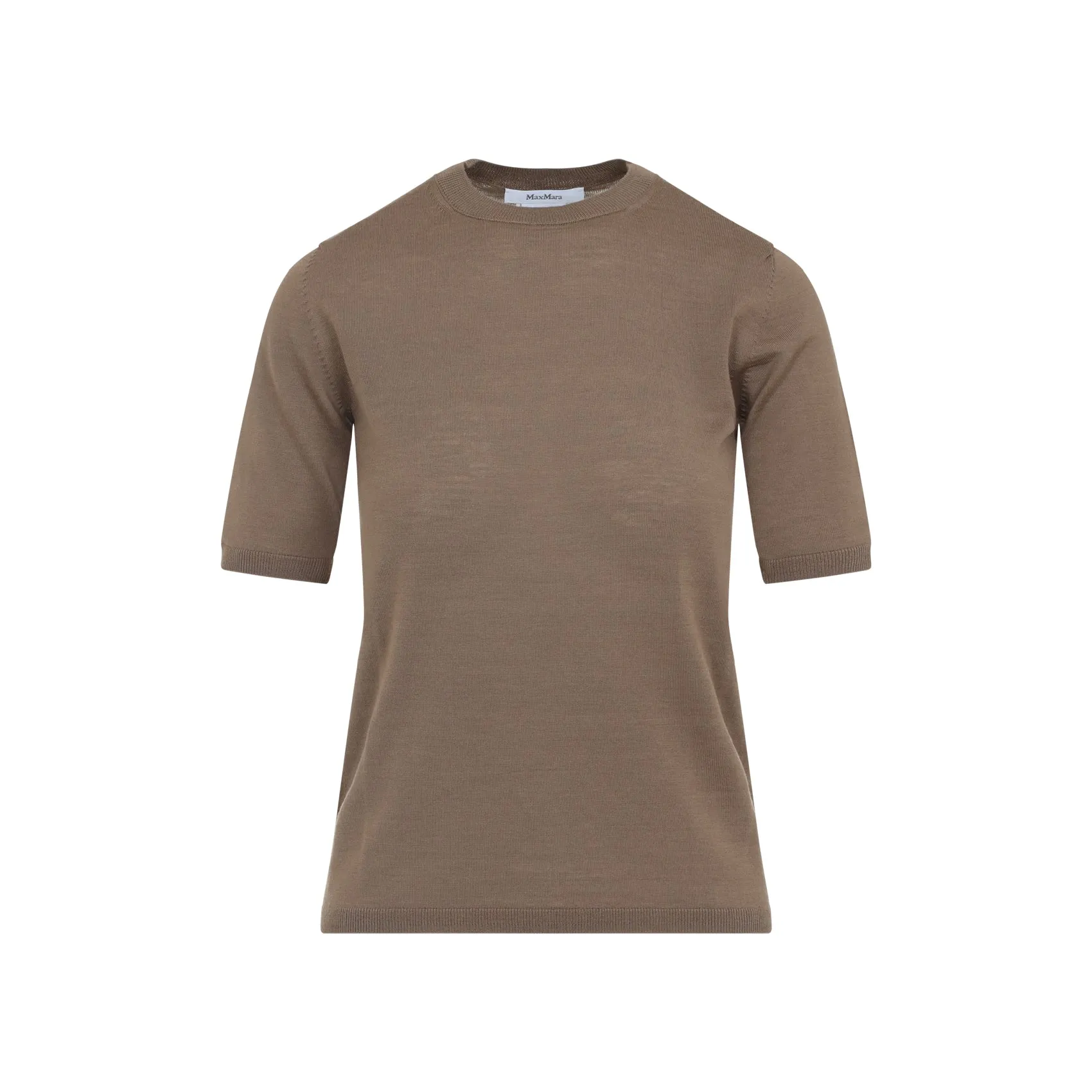 Brown Gerico Ss Knit Wool T-Shirt