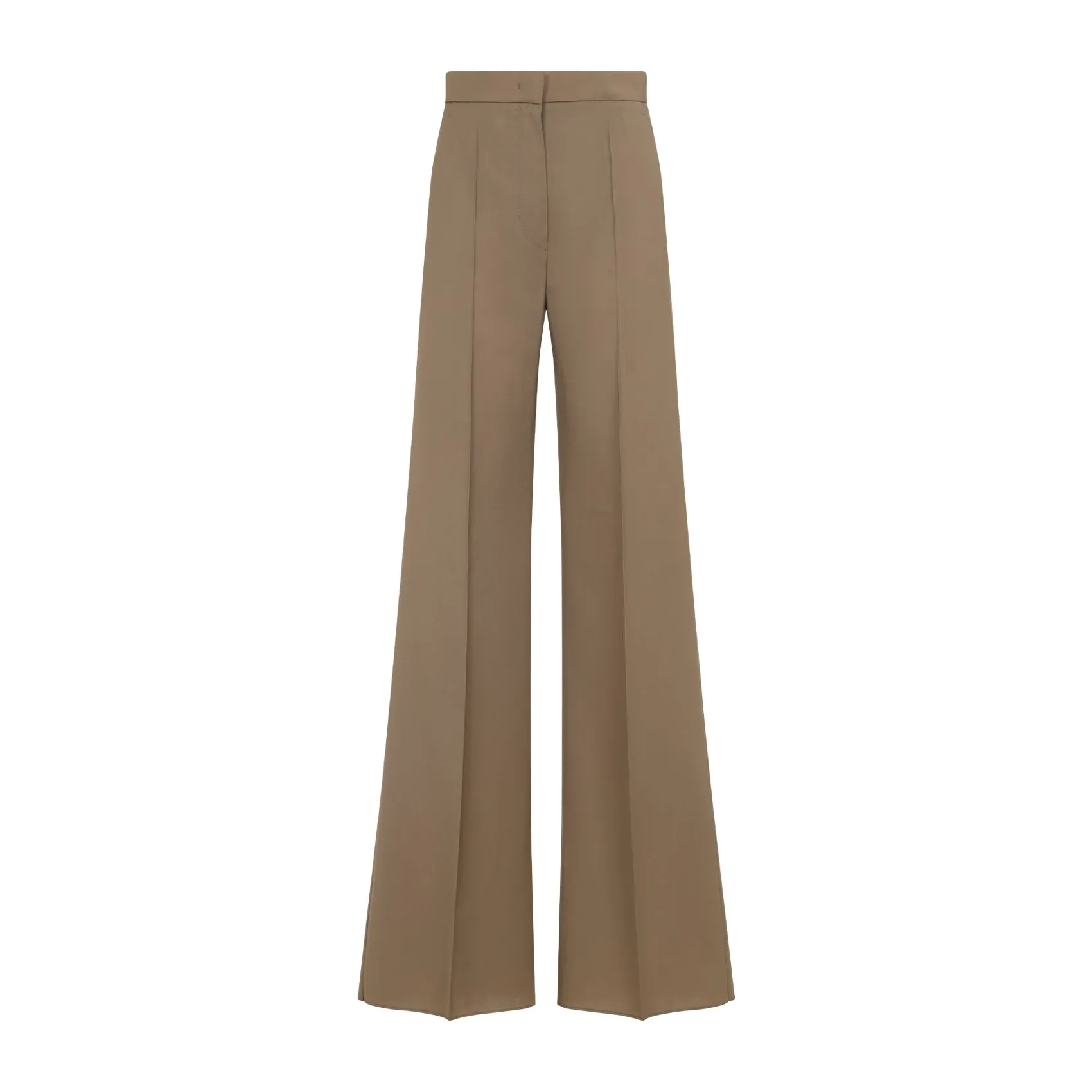 Beige Fernet Straight Virgin Wool Pants