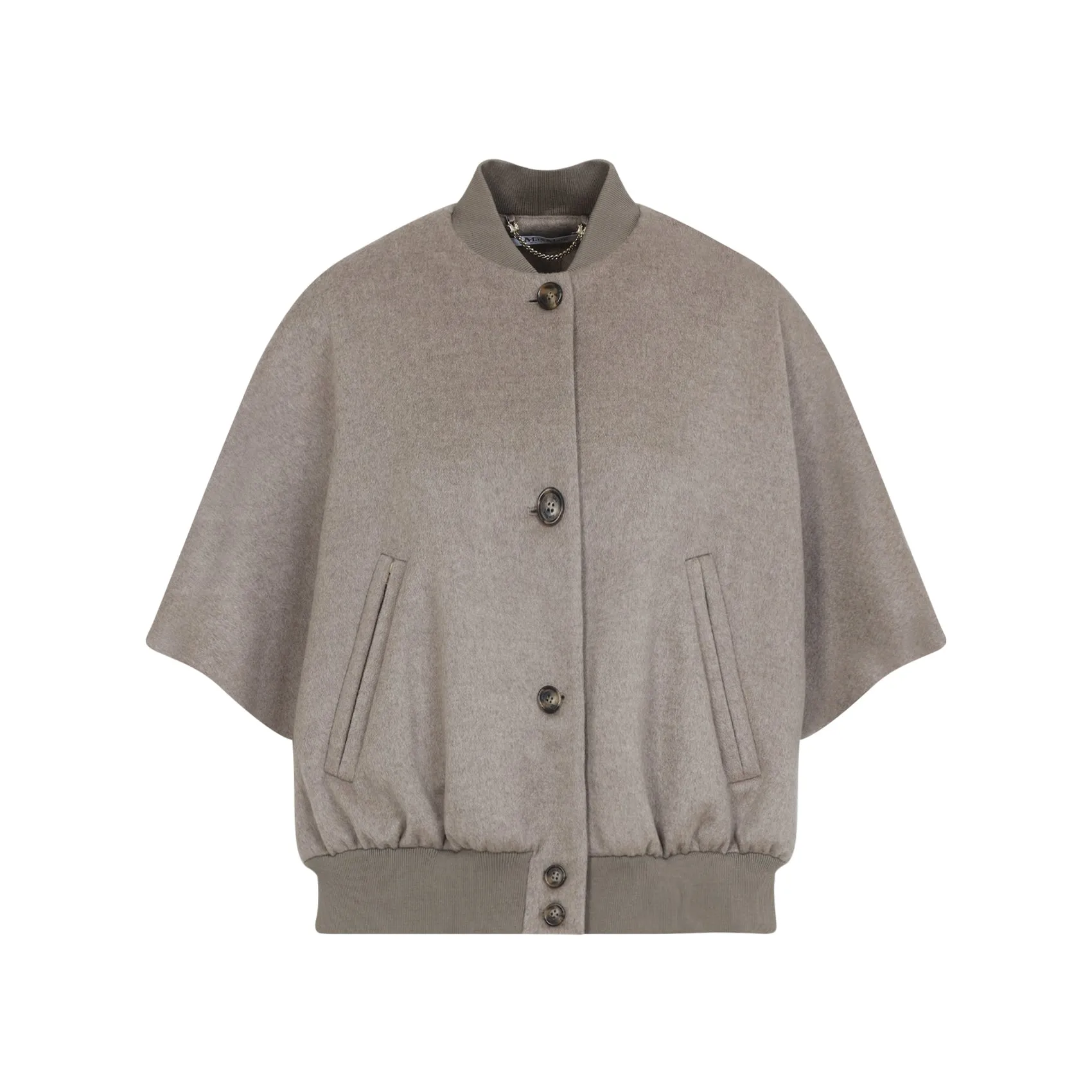 Cacha Grey Cashmere Leticia Bomber Cape