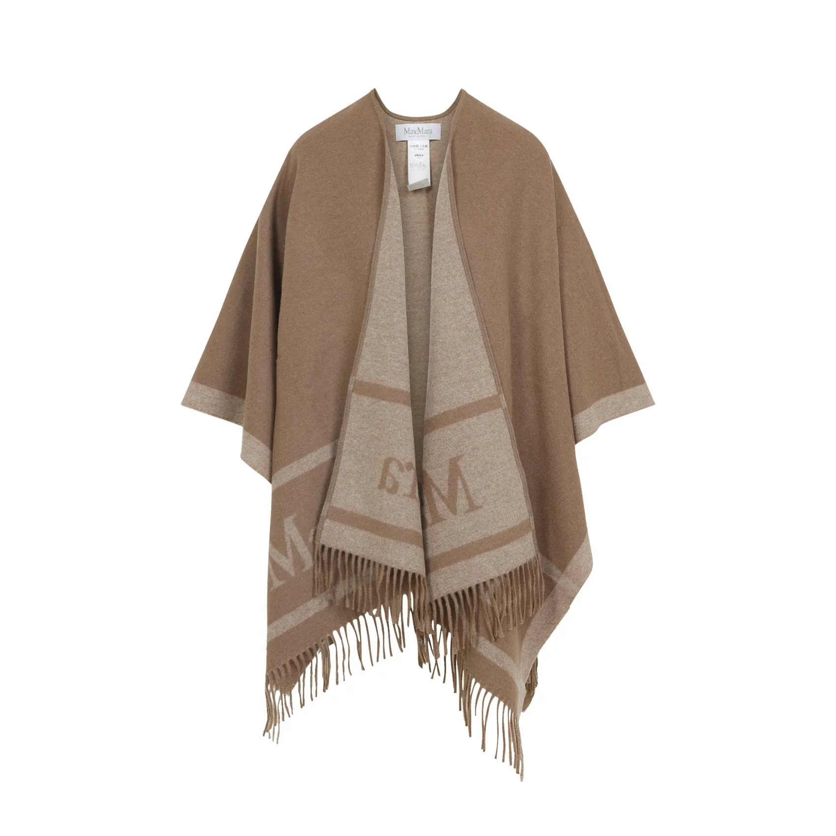 Camel Brown Wool Hilde Cape