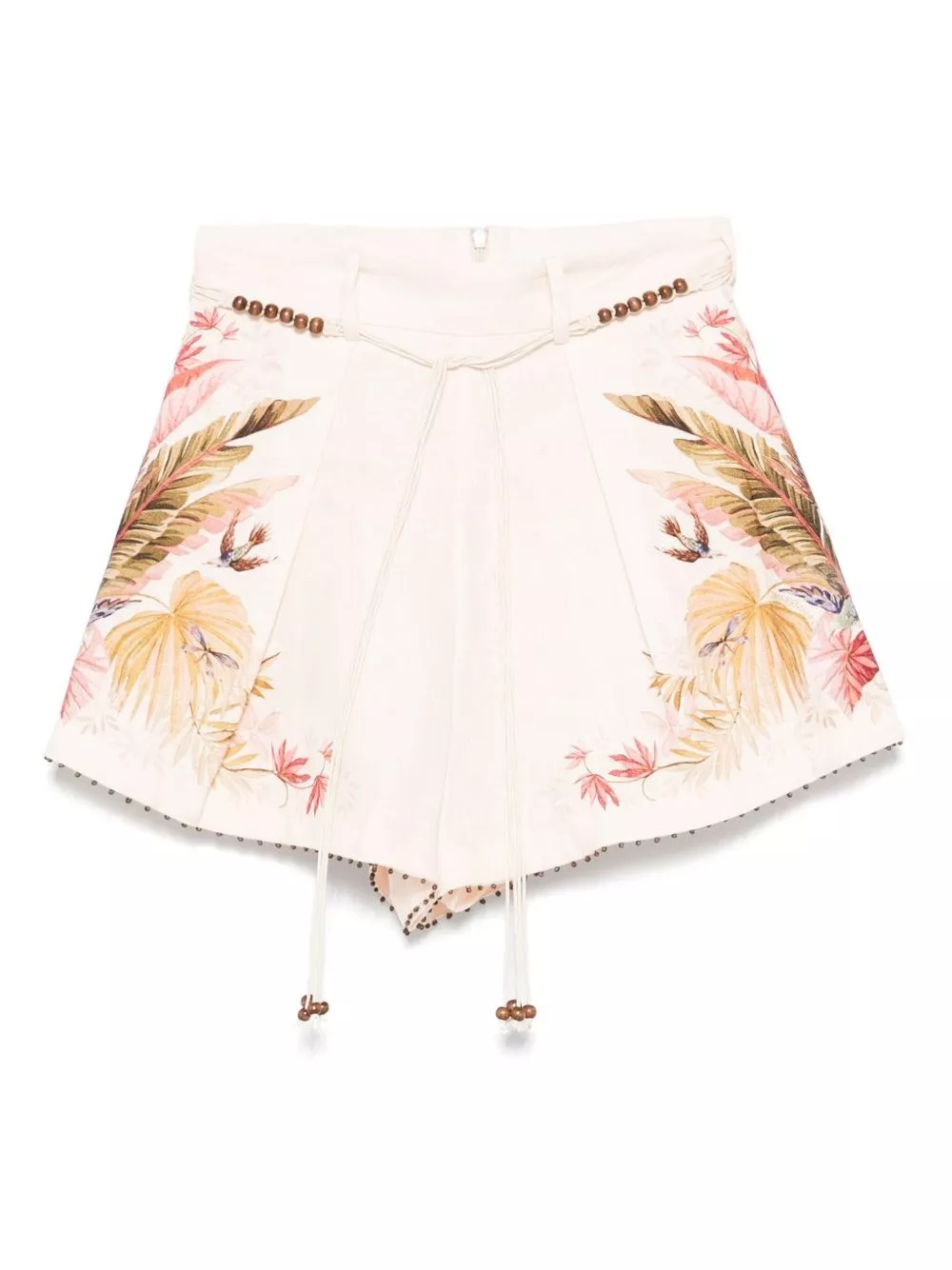 Shorts ascension in lino stampati di Zimmermann