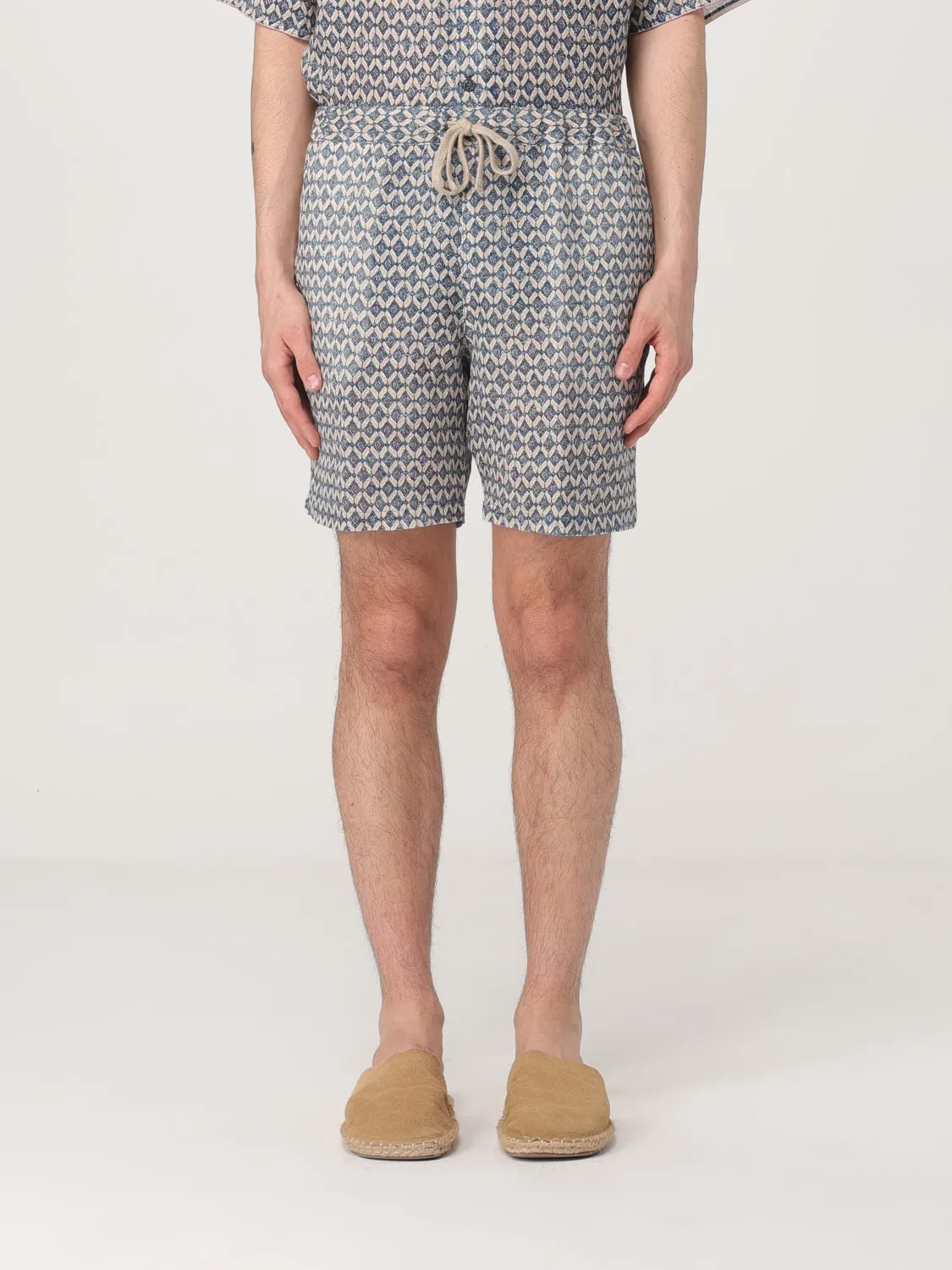 Pantaloncino 120% Lino in lino stampato