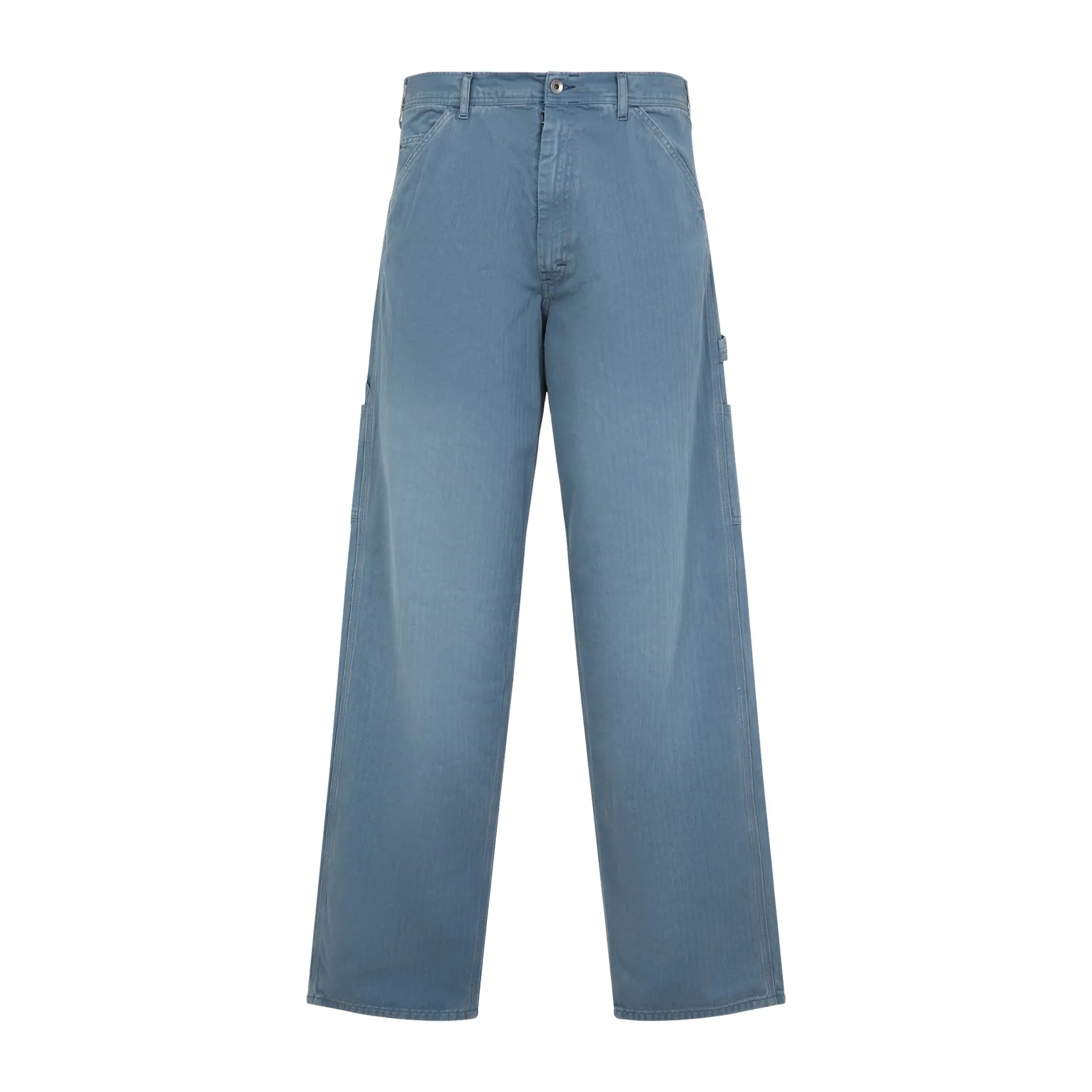 Blue 5 Pockets Cotton Jeans
