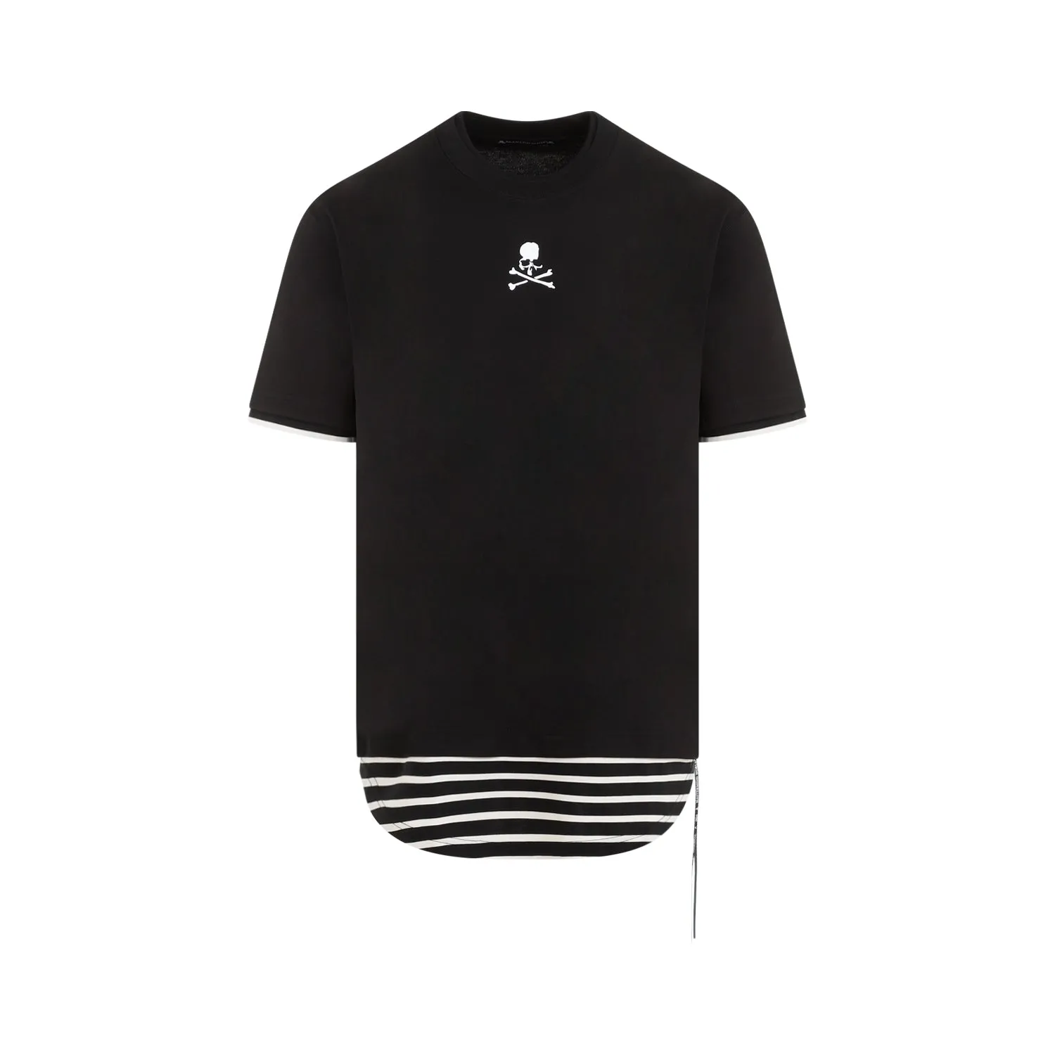 Black Layered Cotton T-Shirt