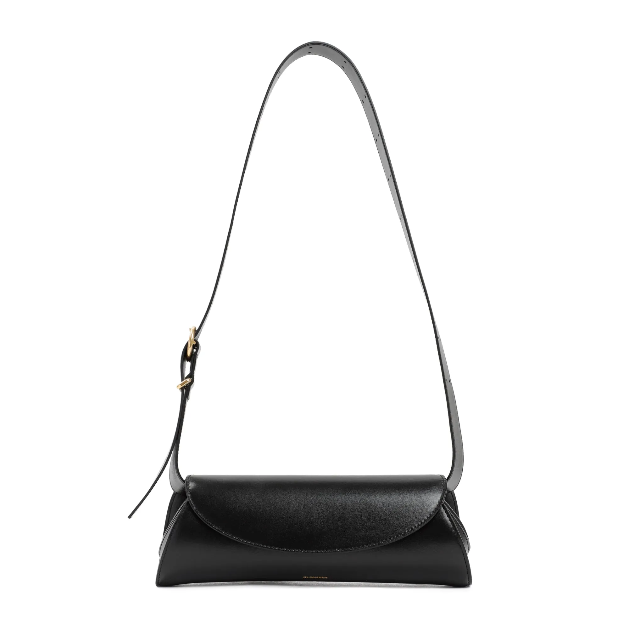 Black Leather Cannolo Bag