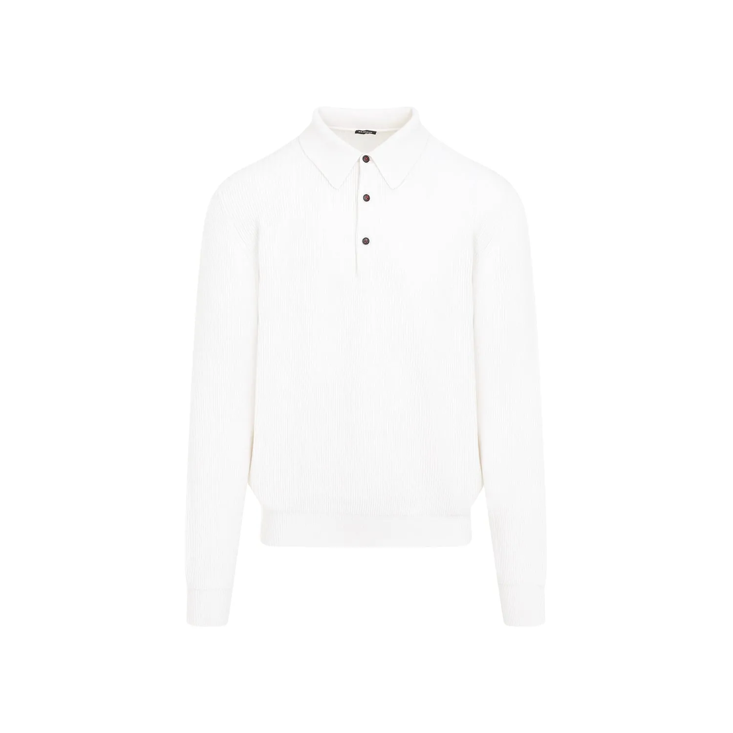 White Cashmere Knit Polo