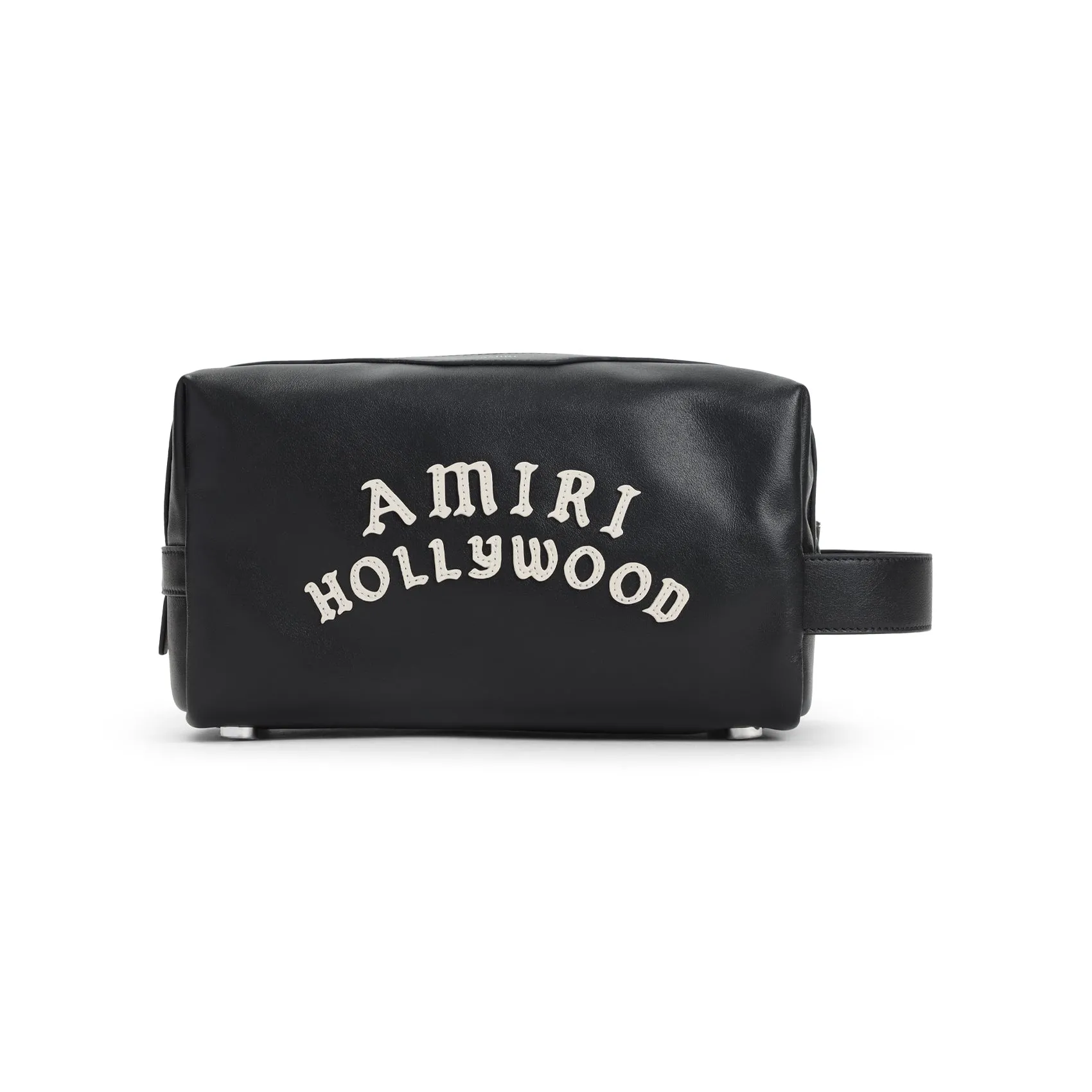 Black Cow Leather Hollywood Dopp Kit Pouch