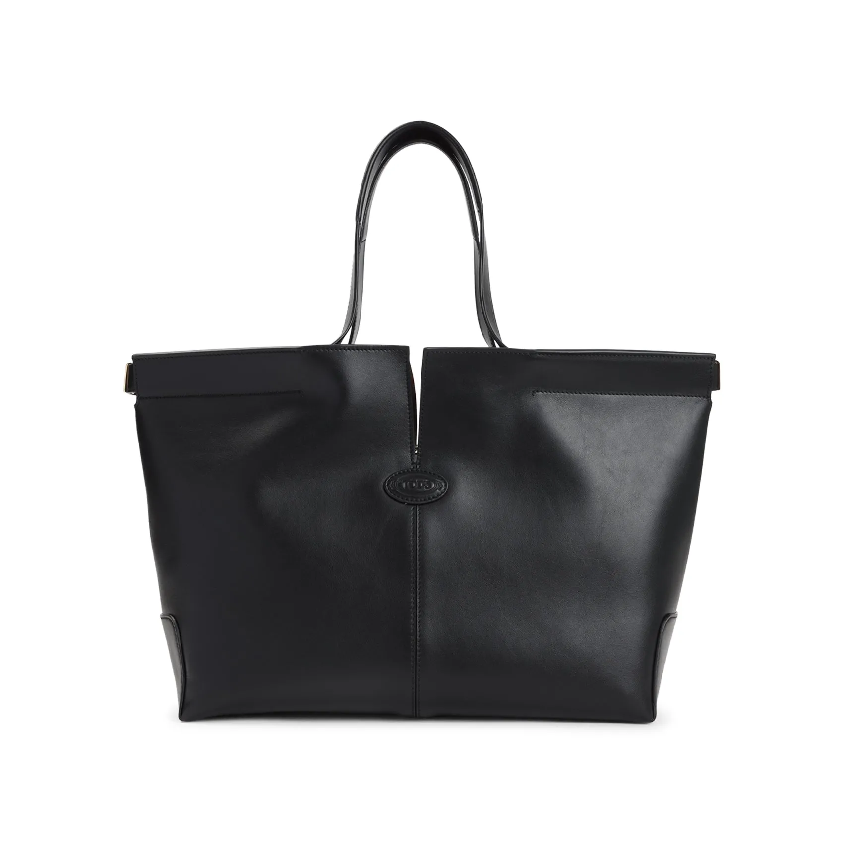 Black Di Bag Folio Leather Shoulder Bag