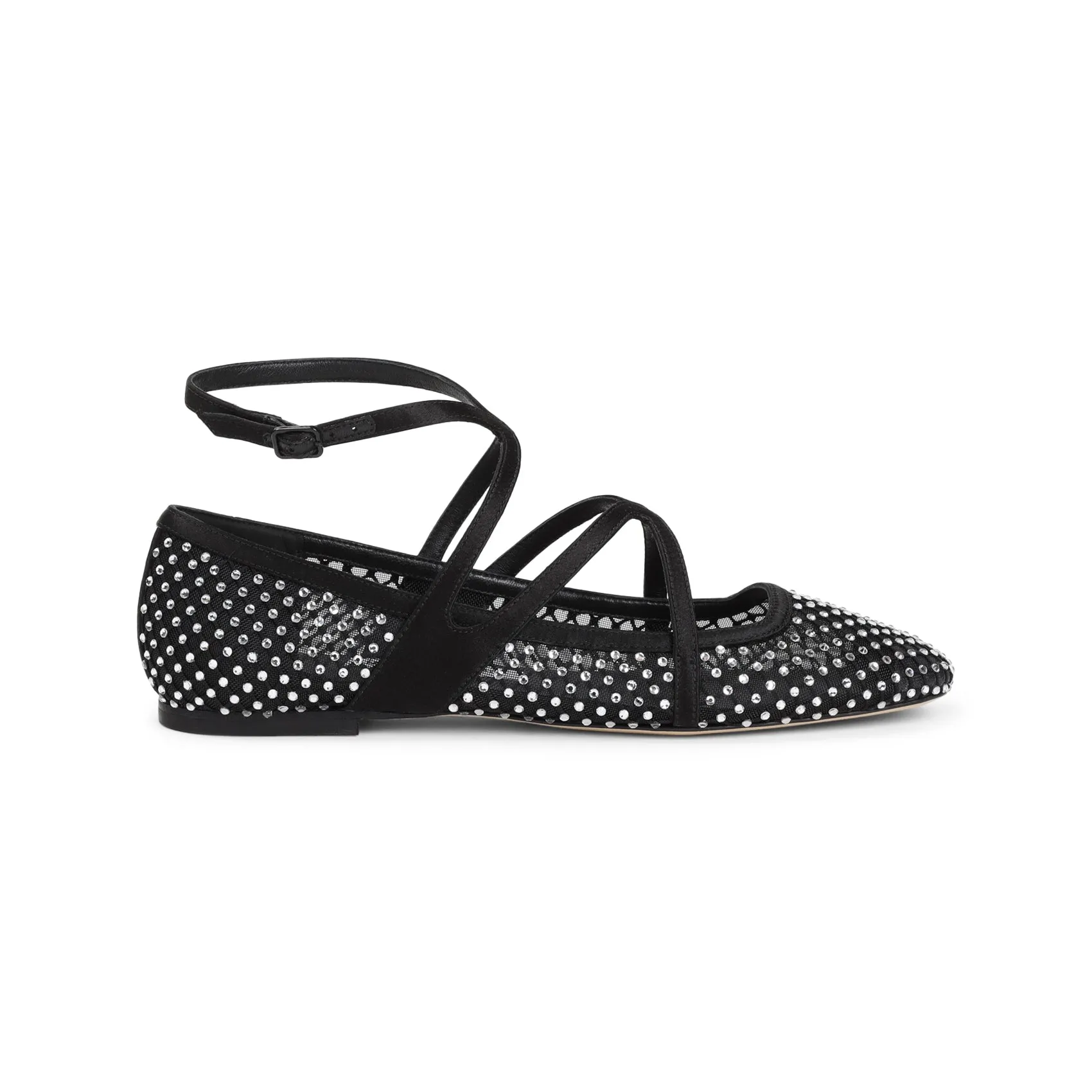 Black Astoria Mesh Ballerinas