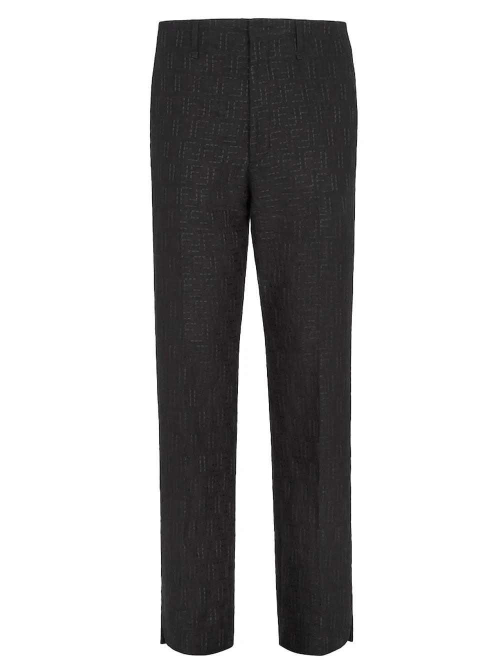 Pantaloni In Jacquard Ff Di Lino