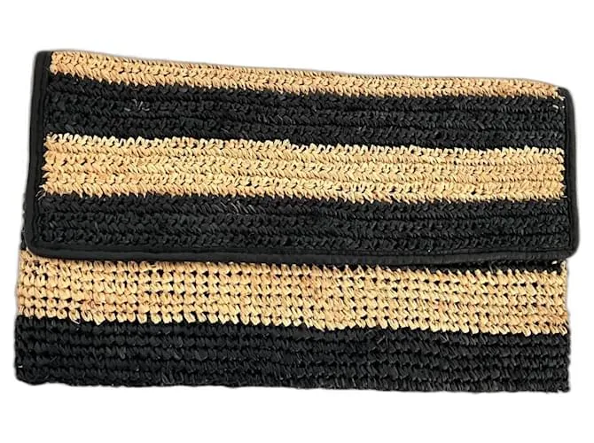 Maje Pochette Nero Beige