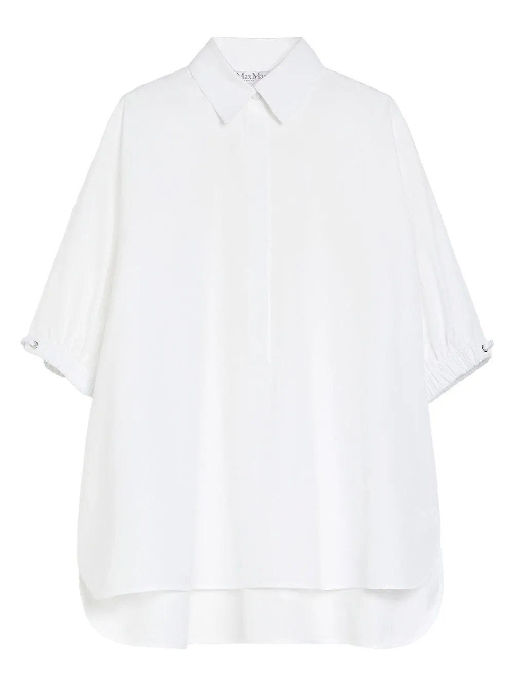 Camicia Ampia In Cotone Con Maniche 3/4