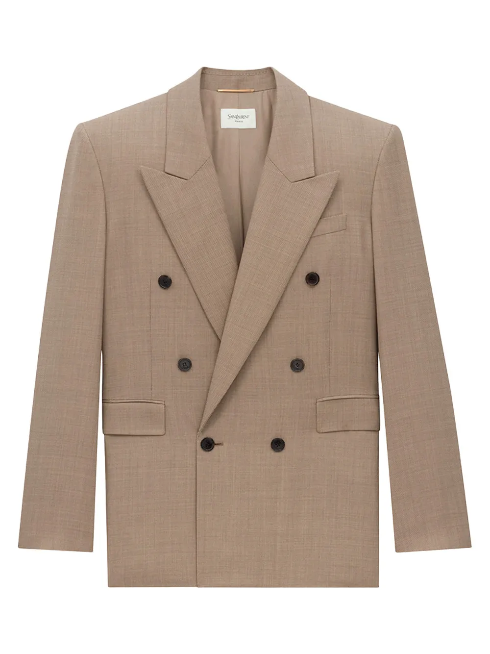 Giacca Doppiopetto In Lana Motivo Caviale