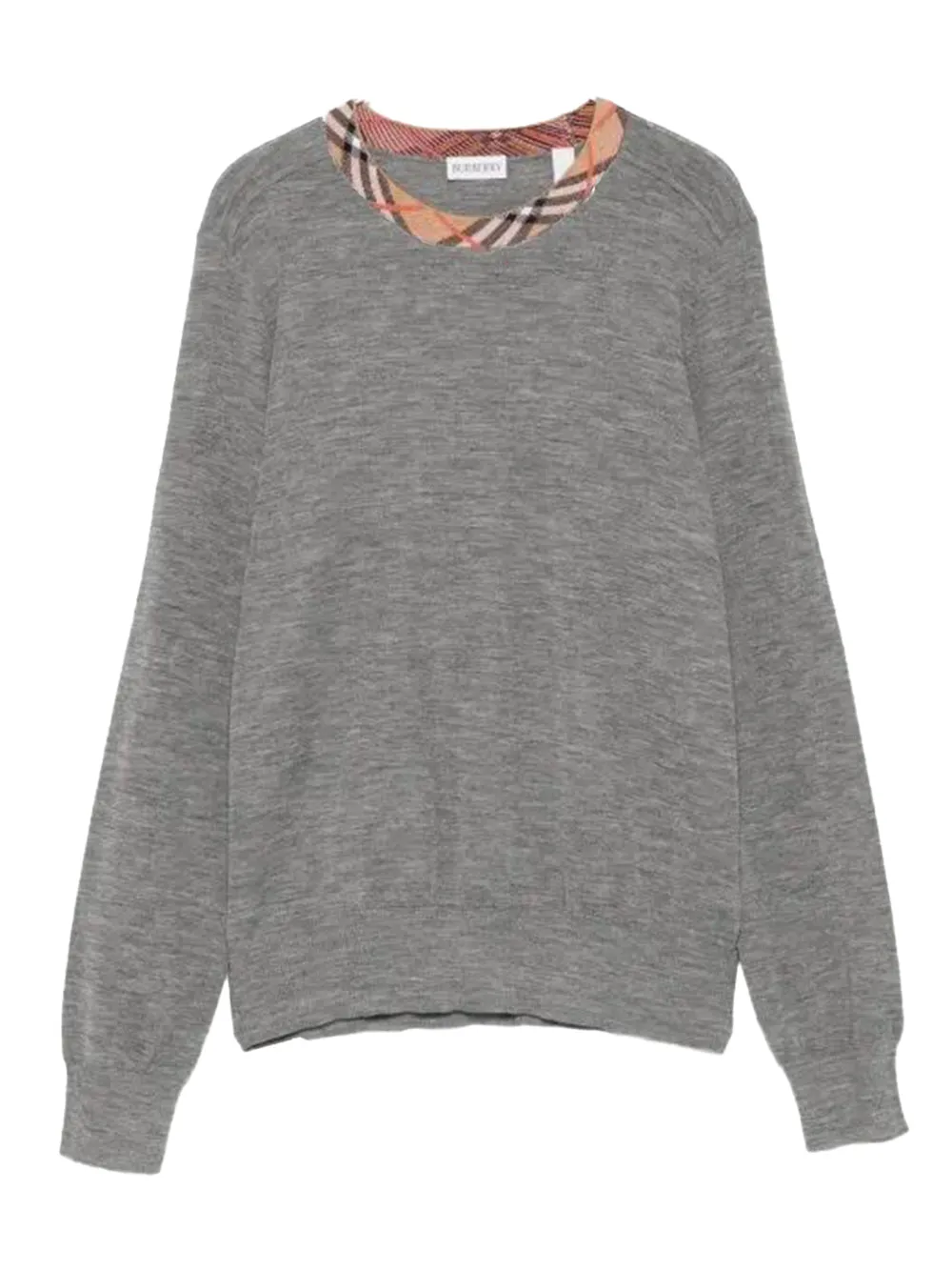 Pullover Con Collo Motivo Check