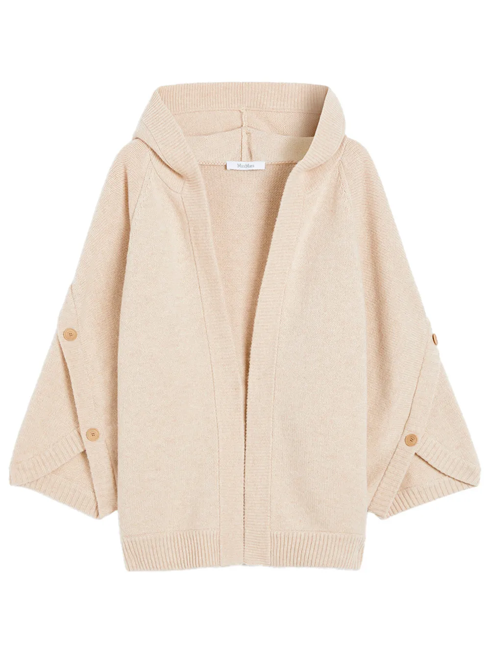 Cardigan Con Cappuccio In Lana E Cashmere