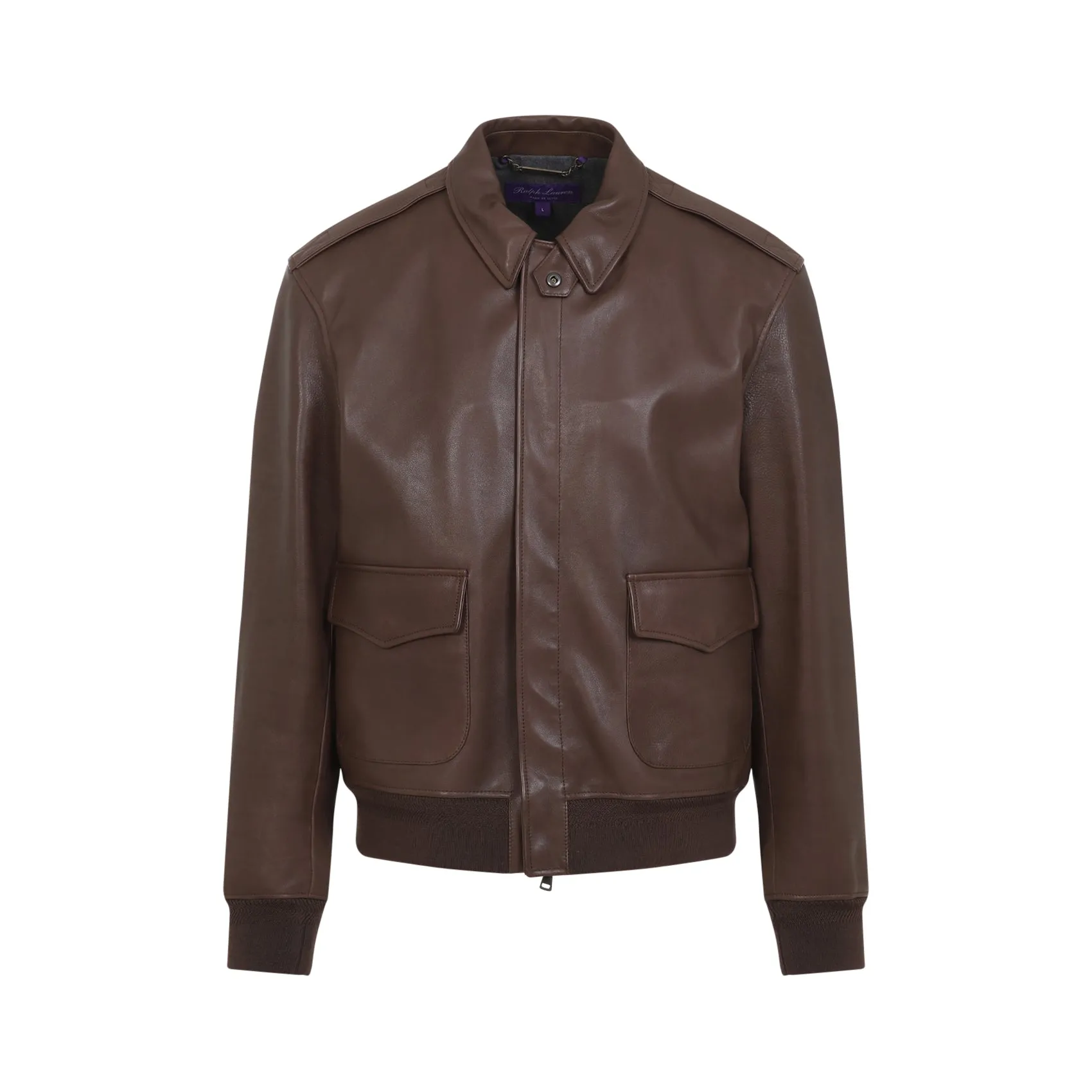 Vintage Montecito Brown Calf Leather Patridge Bomber Jacket
