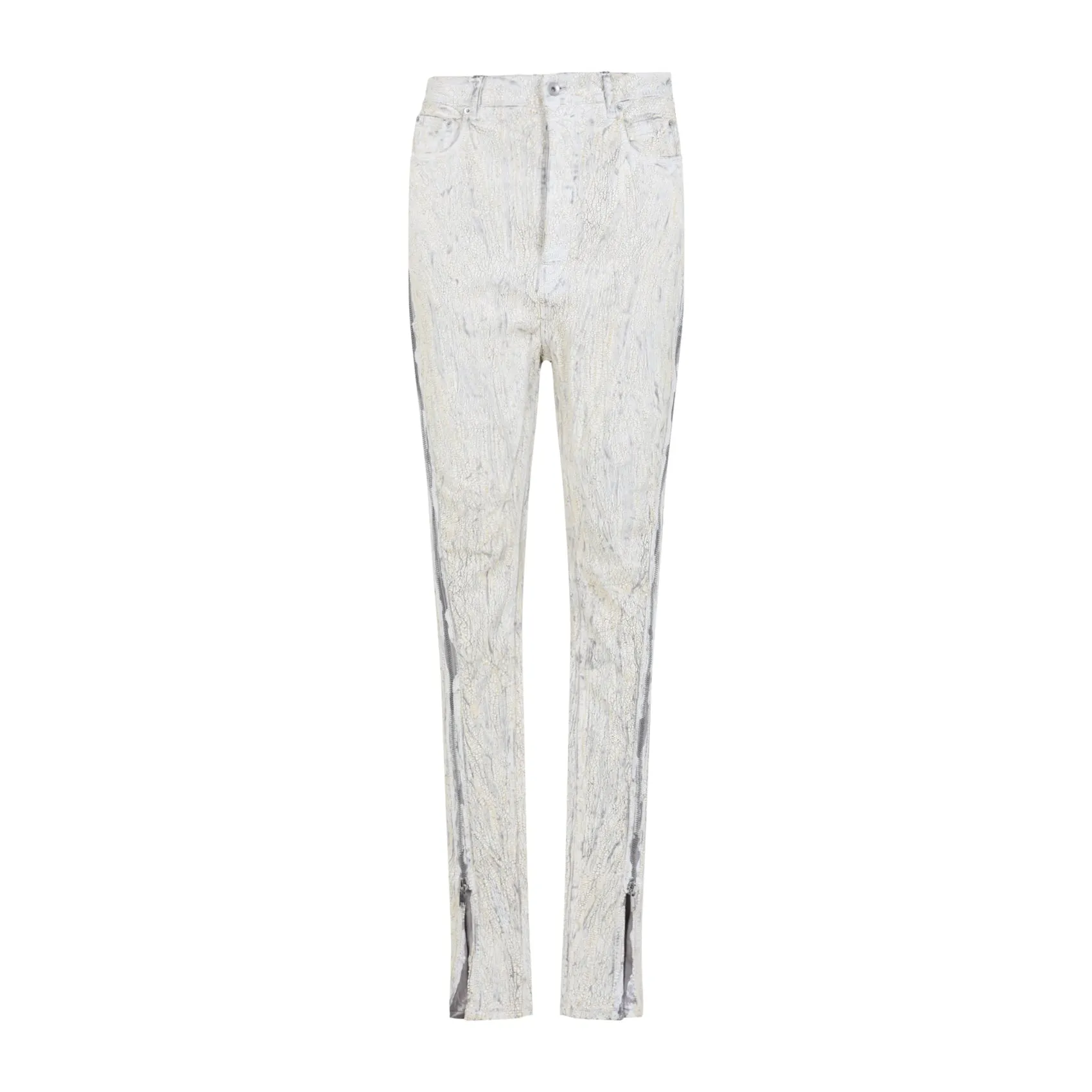 Milk White Cotton Bolan Banana Jeans
