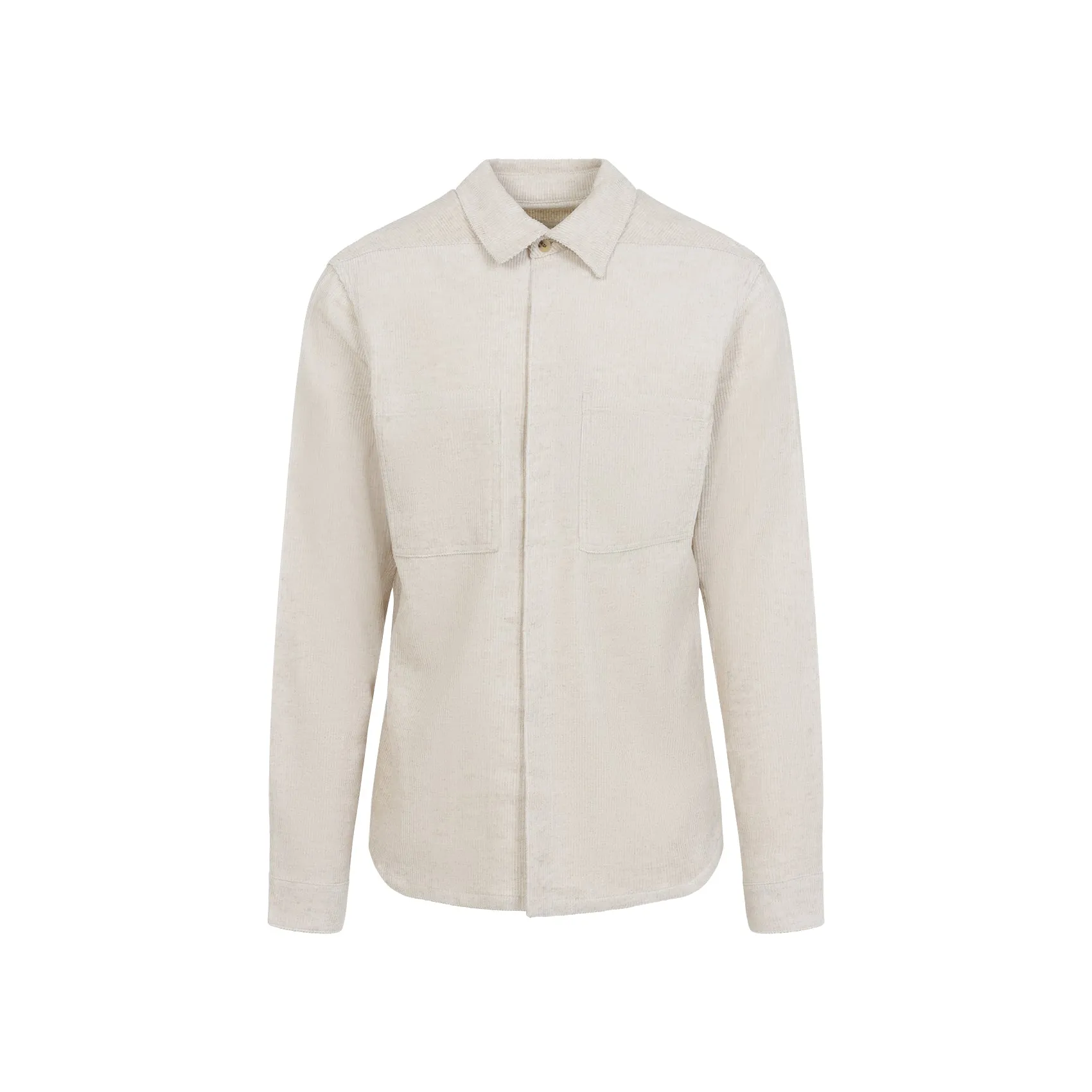 Natural White Cotton Work Shirt