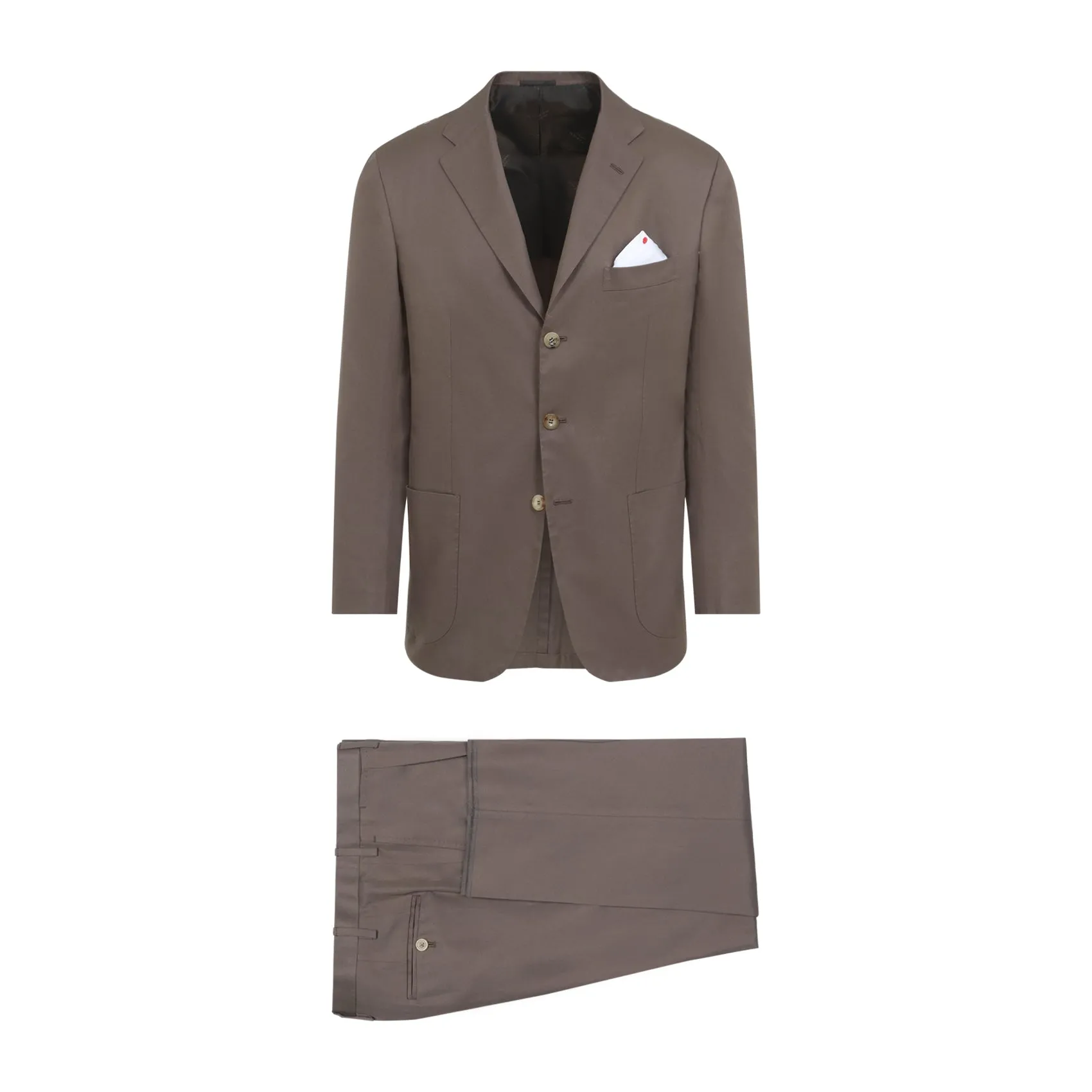 Brown Cotton Suit