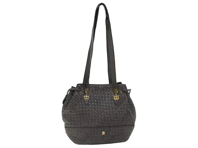 BALLY Borsa a spalla Pelle Grigia Auth 69675 Marrone