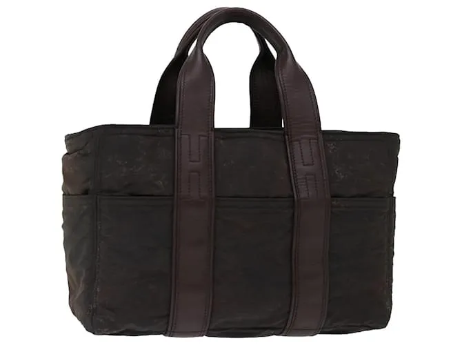 Hermès HERMES Acape Luco PM Borsa a mano Nylon Marrone Auth bs13398