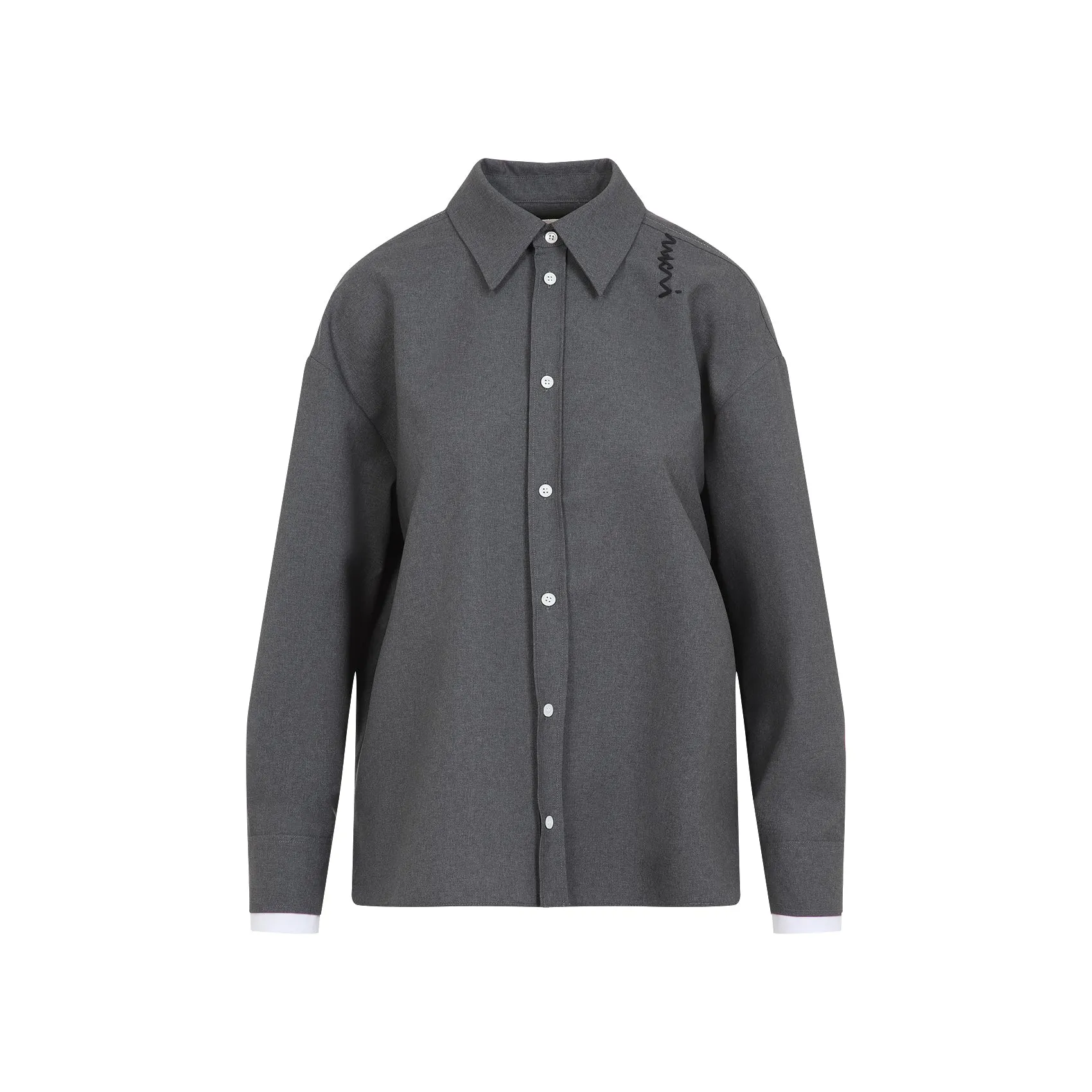 Graphite Grey Virgin Wool Shirt