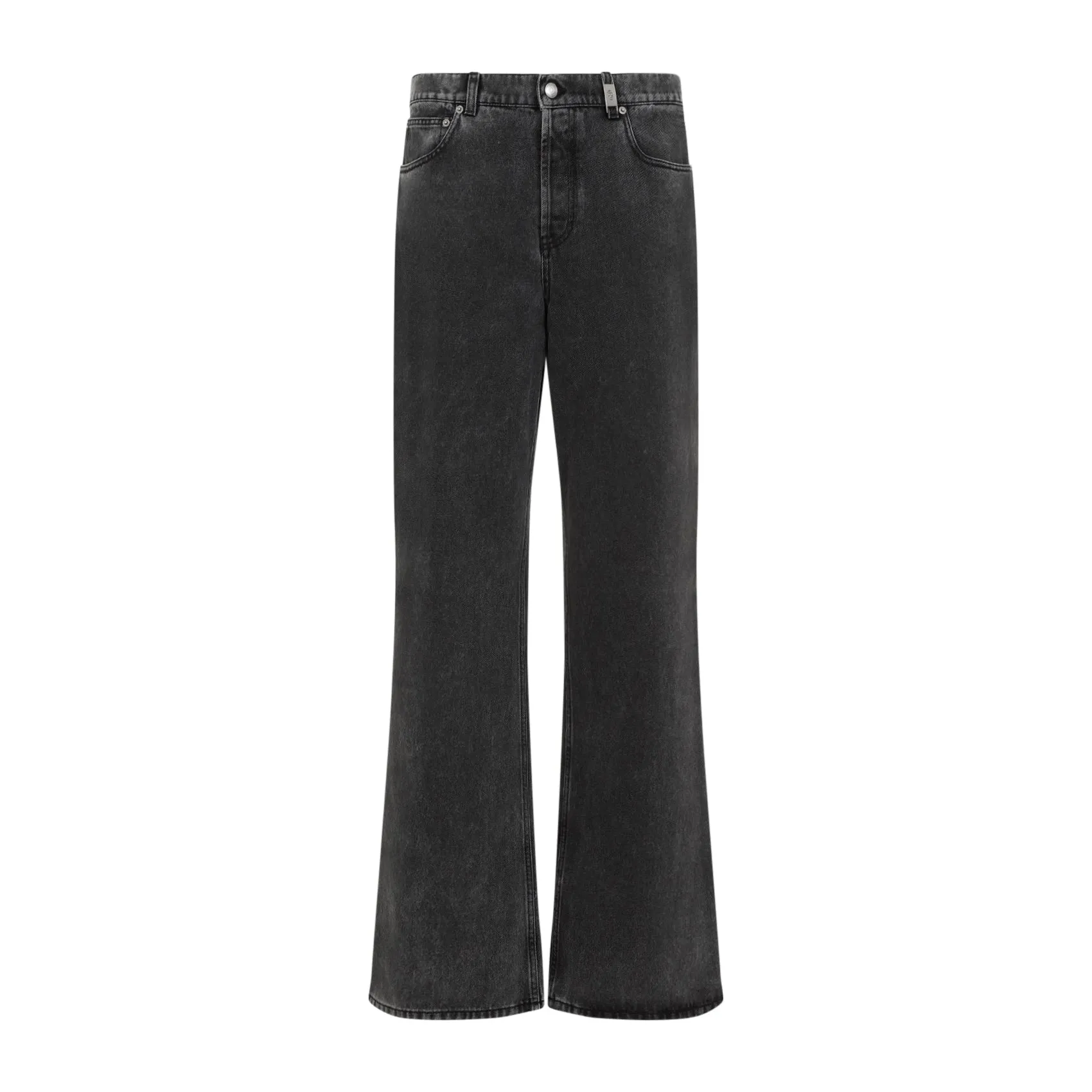 Black Low Rise Baggy Cotton Jeans