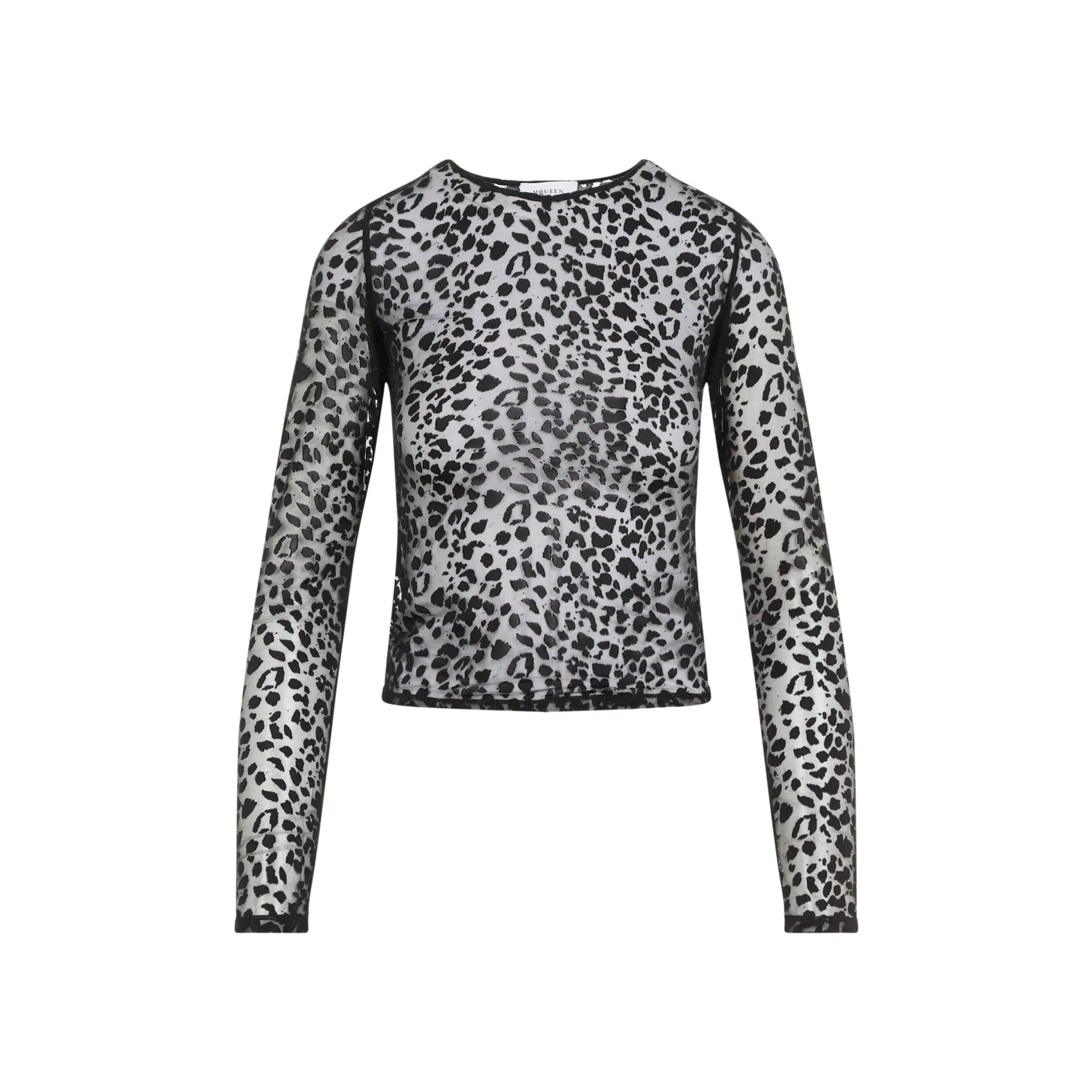 Black Leopard Devoré Viscose Top