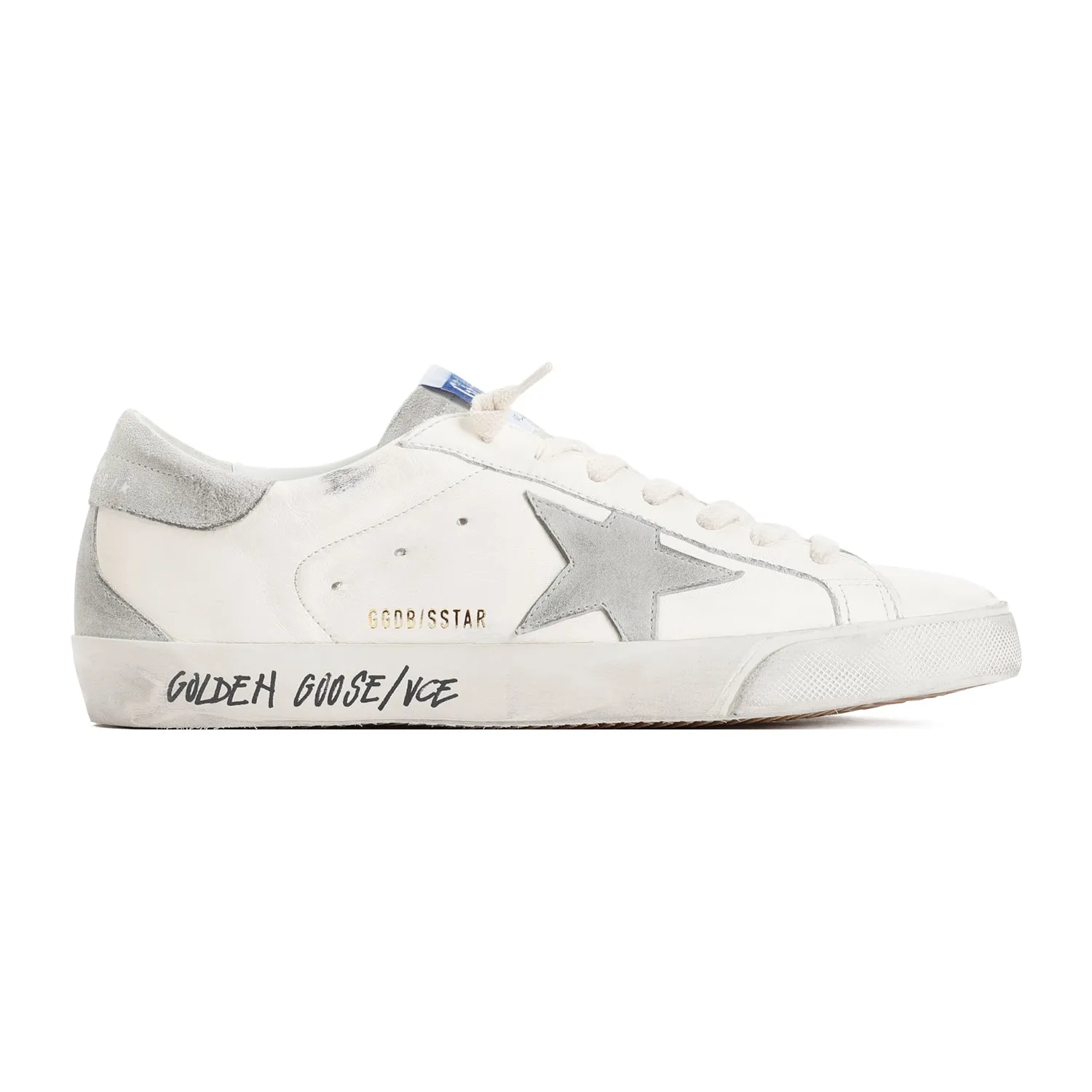 White Ice Grey Superstar Lamb Leather Sneakers