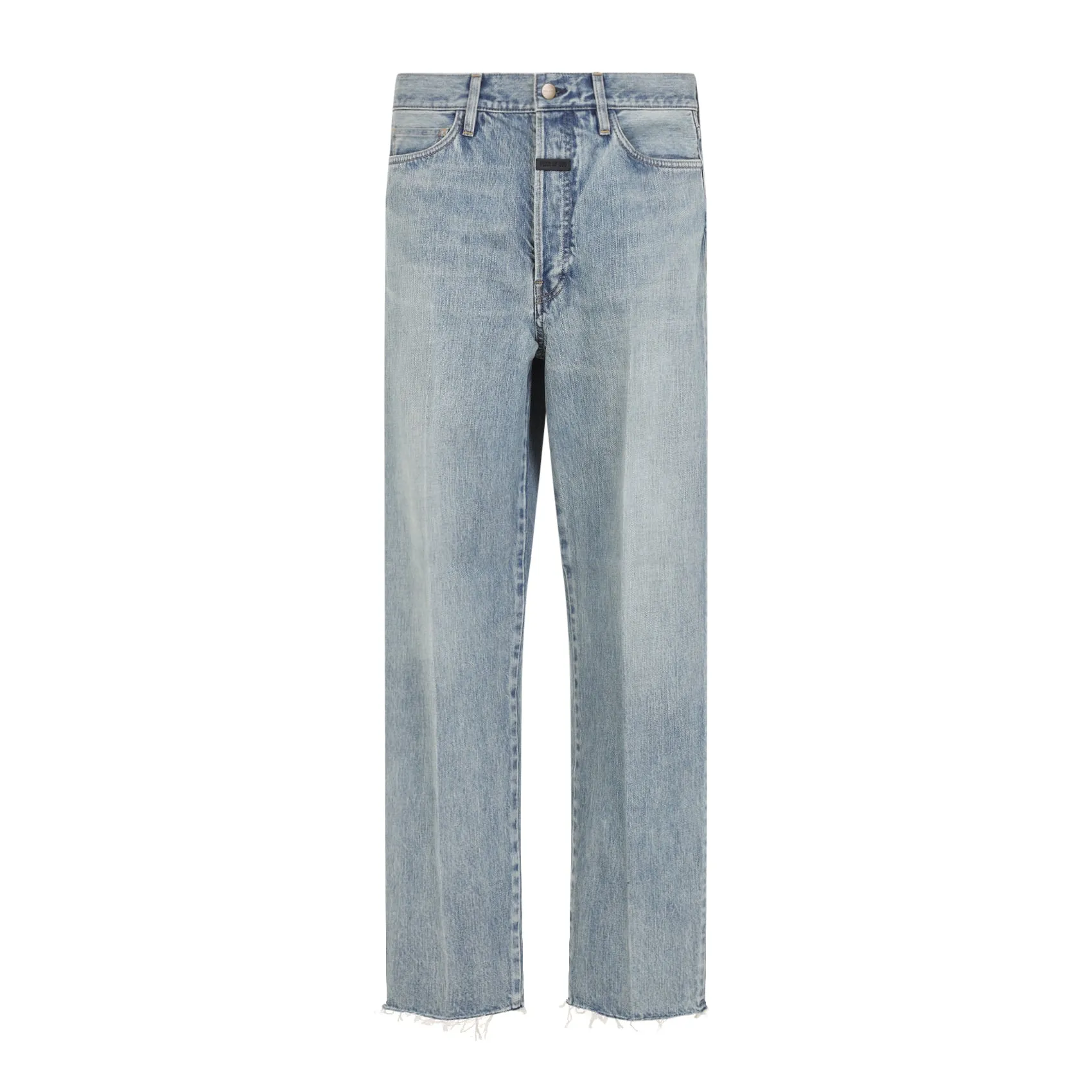Light Blue 80s 5 Pockets Cotton Jeans