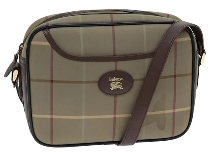 Autre Marque Borsa a spalla Burberrys Nova Check in tela beige Auth 81656
