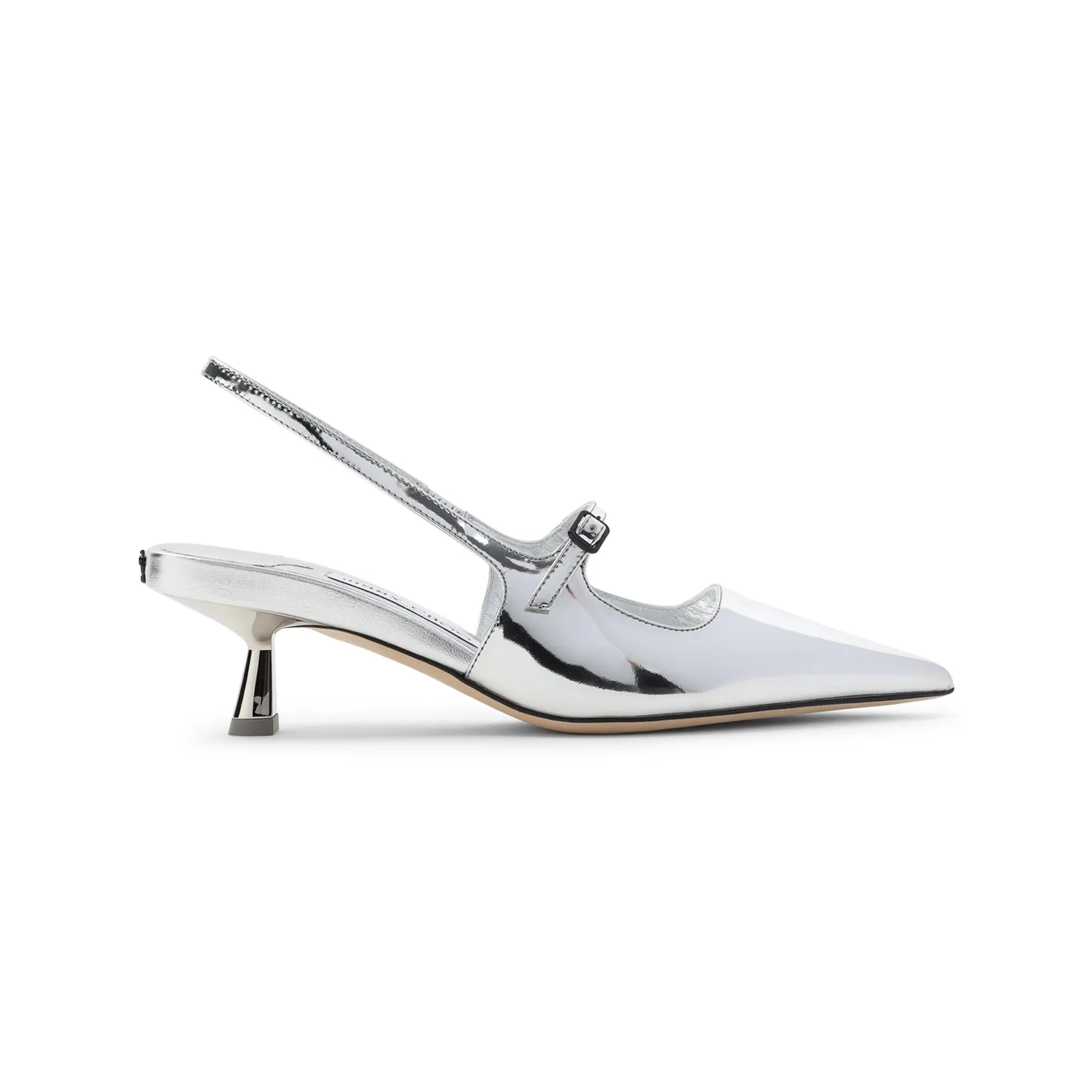 Silver Patent Leather Didi 45 Mules