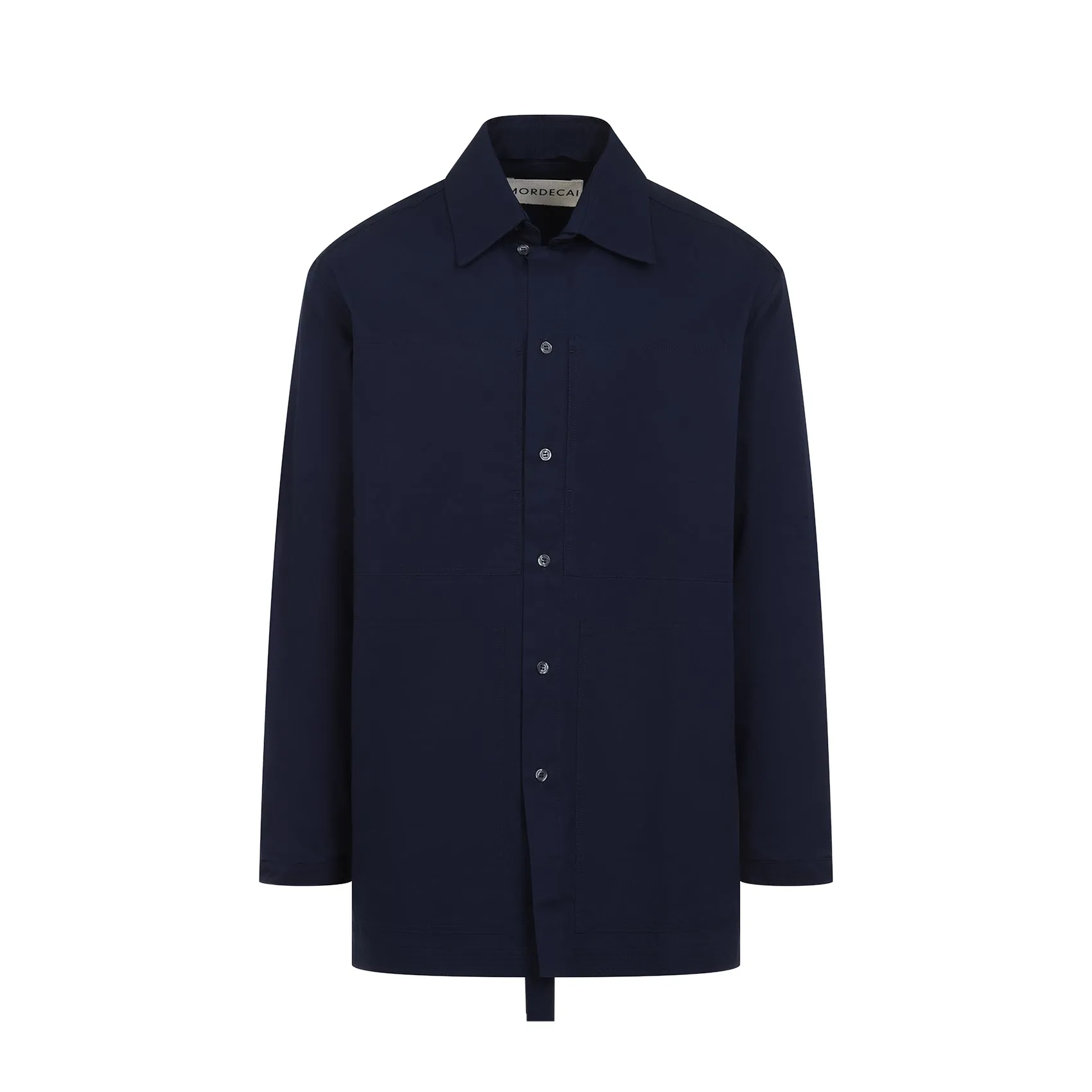 Ink Blue Pocket Collar Shirt