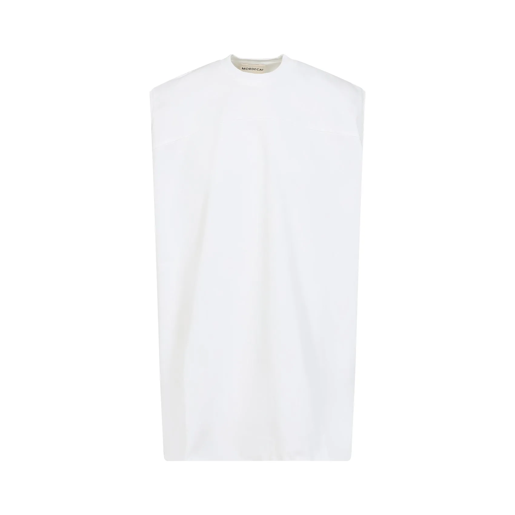 Alabastro White Cotton Sleeve Less T-Shirt