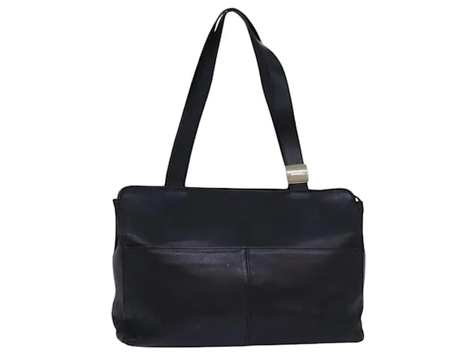 Autre Marque Borsa a Spalla Burberrys in Pelle Argento Nero Auth 85895