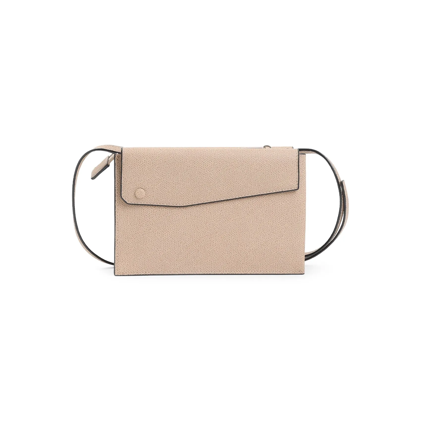 Beige Calf Leather Trio Crossbody Bag