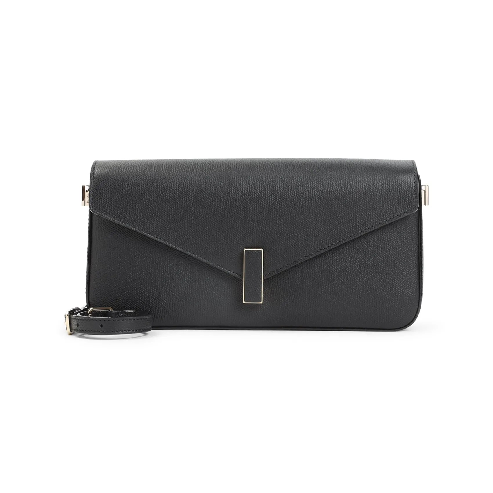 Black Calf Leather Iside Shoulder Bag