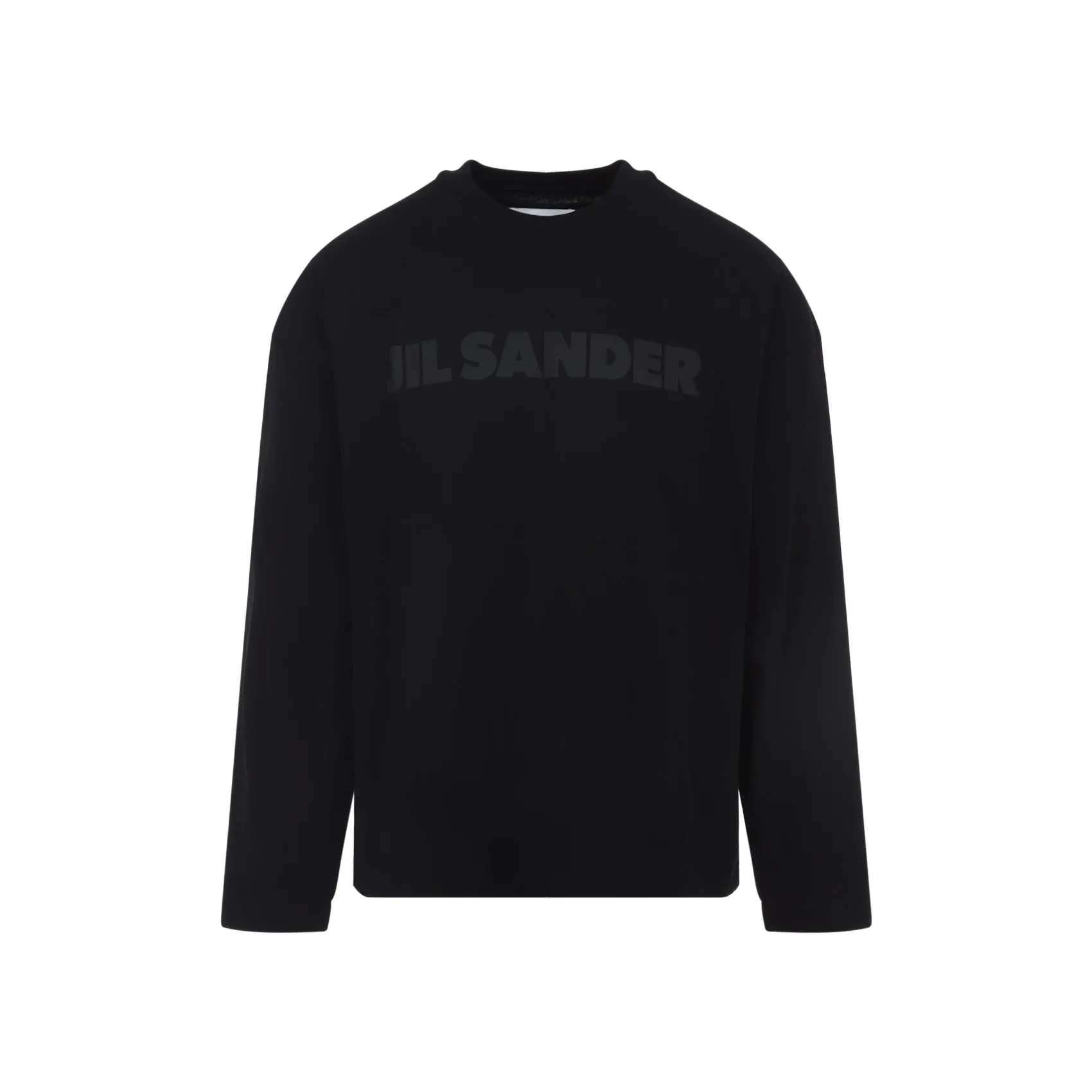 Black Cotton Cn Long Sleeves Os T-Shirt