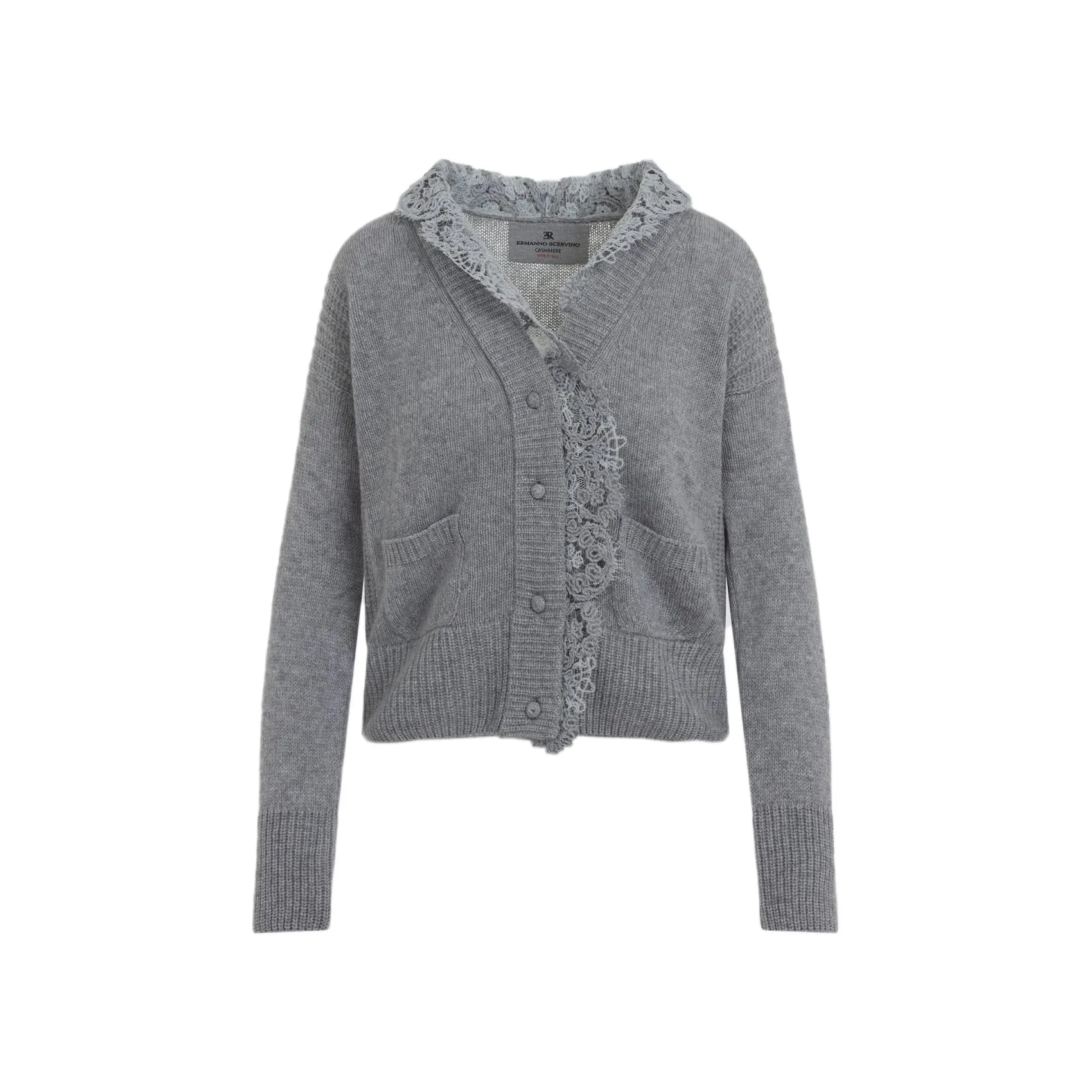 Grey Cashmere Cardigan