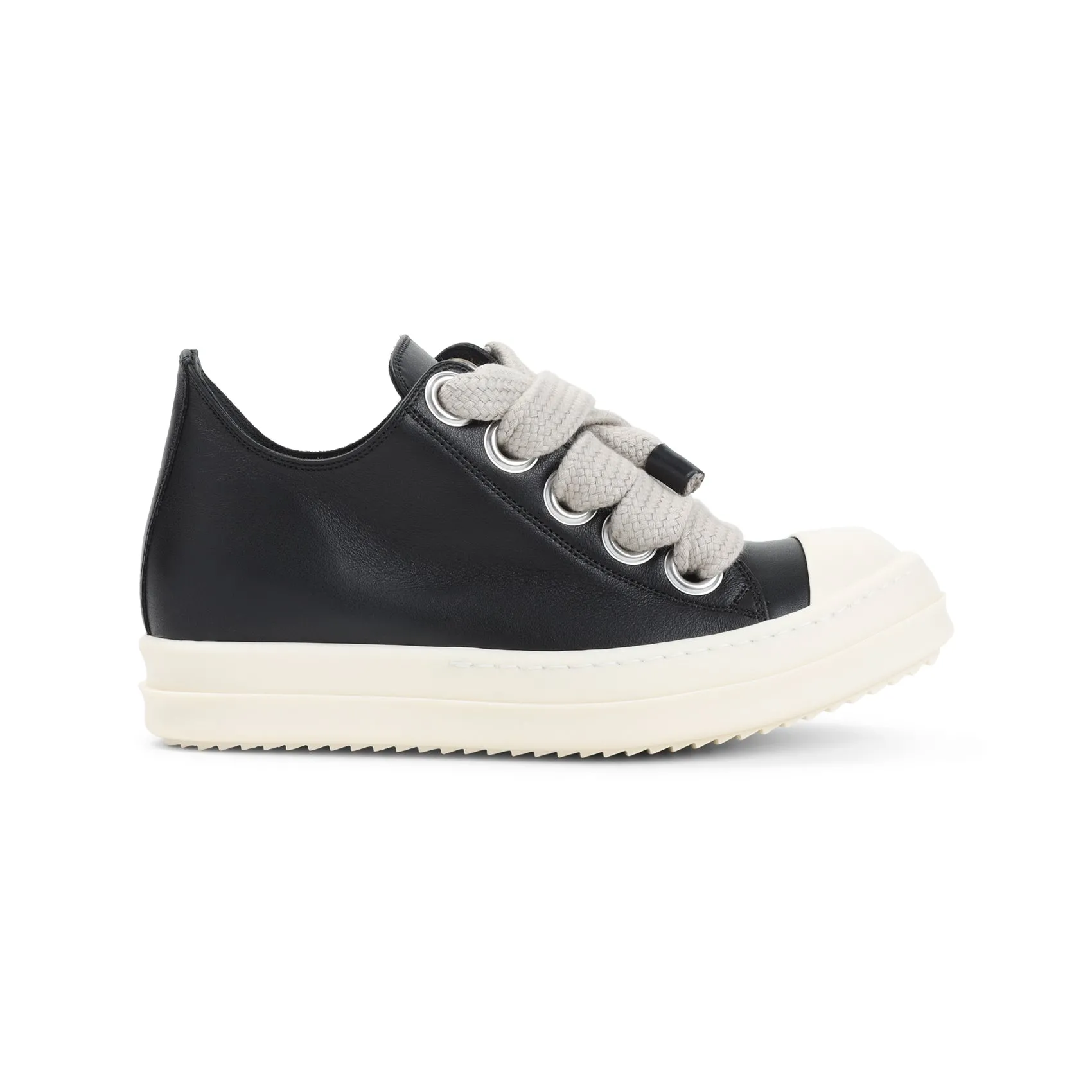 Black Jumbolace Low Leather Sneakers