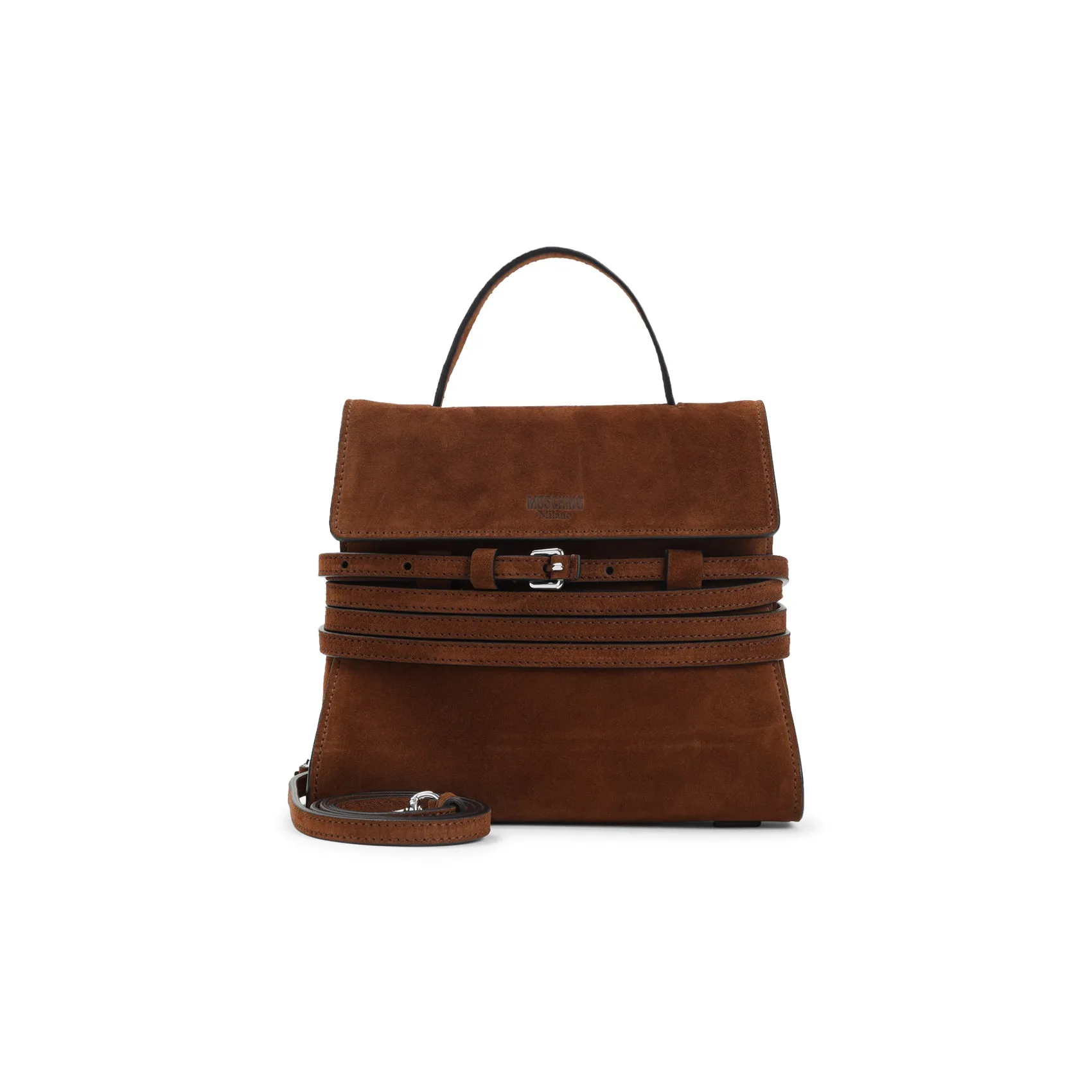 Brown Suede Leather Handbag