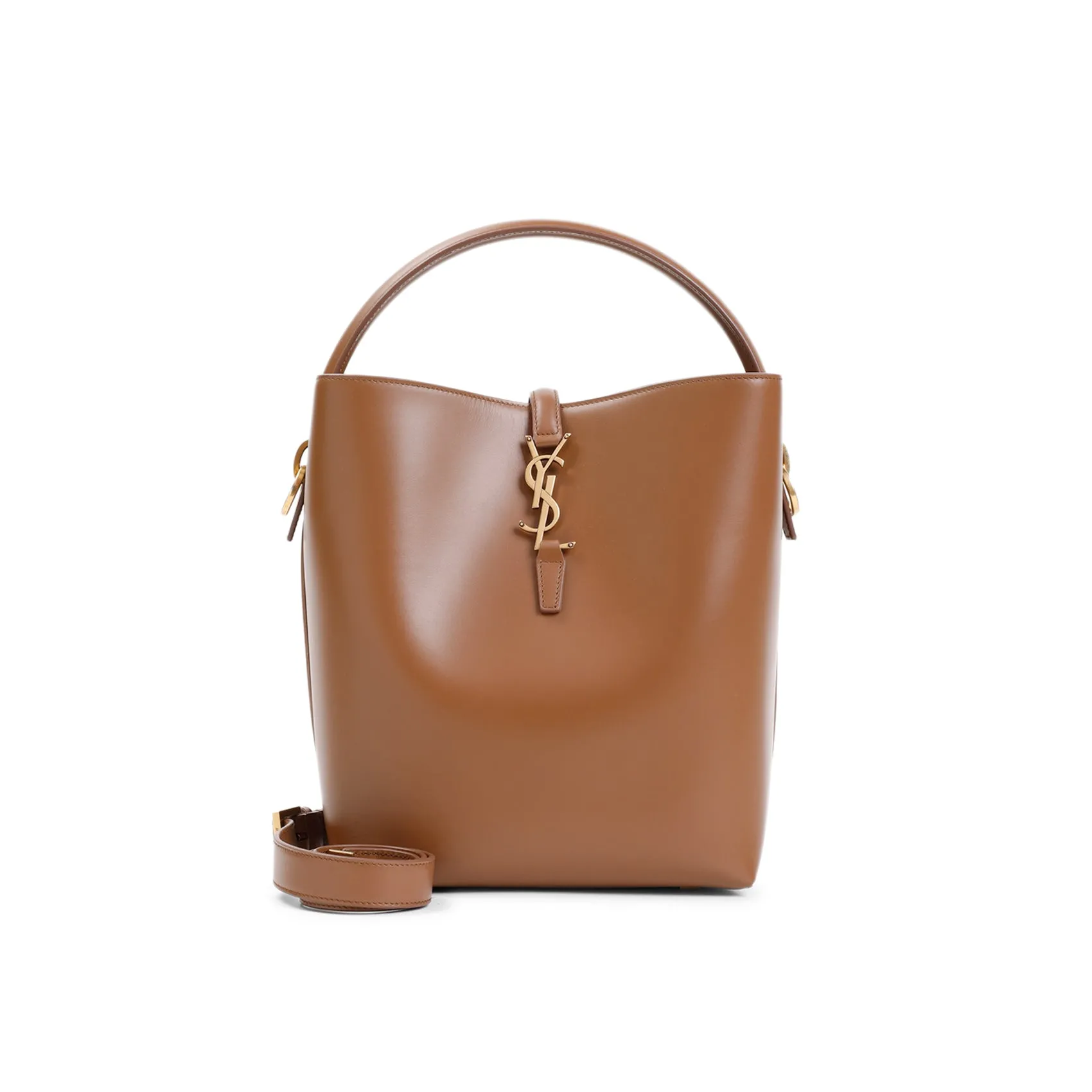 Brown Ysl Calf Leather Handbag
