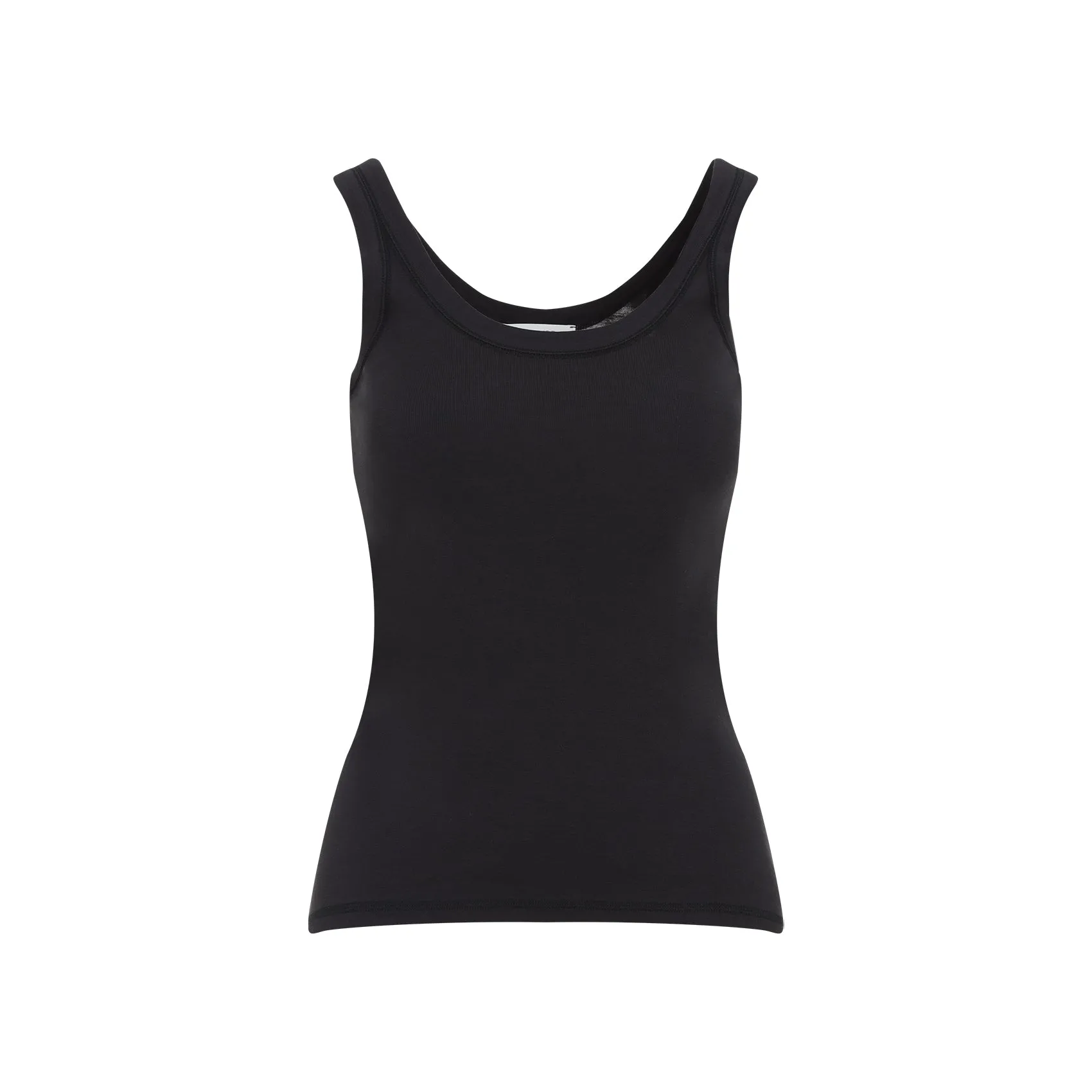 Squid Ink Rib Cotton Tank Top