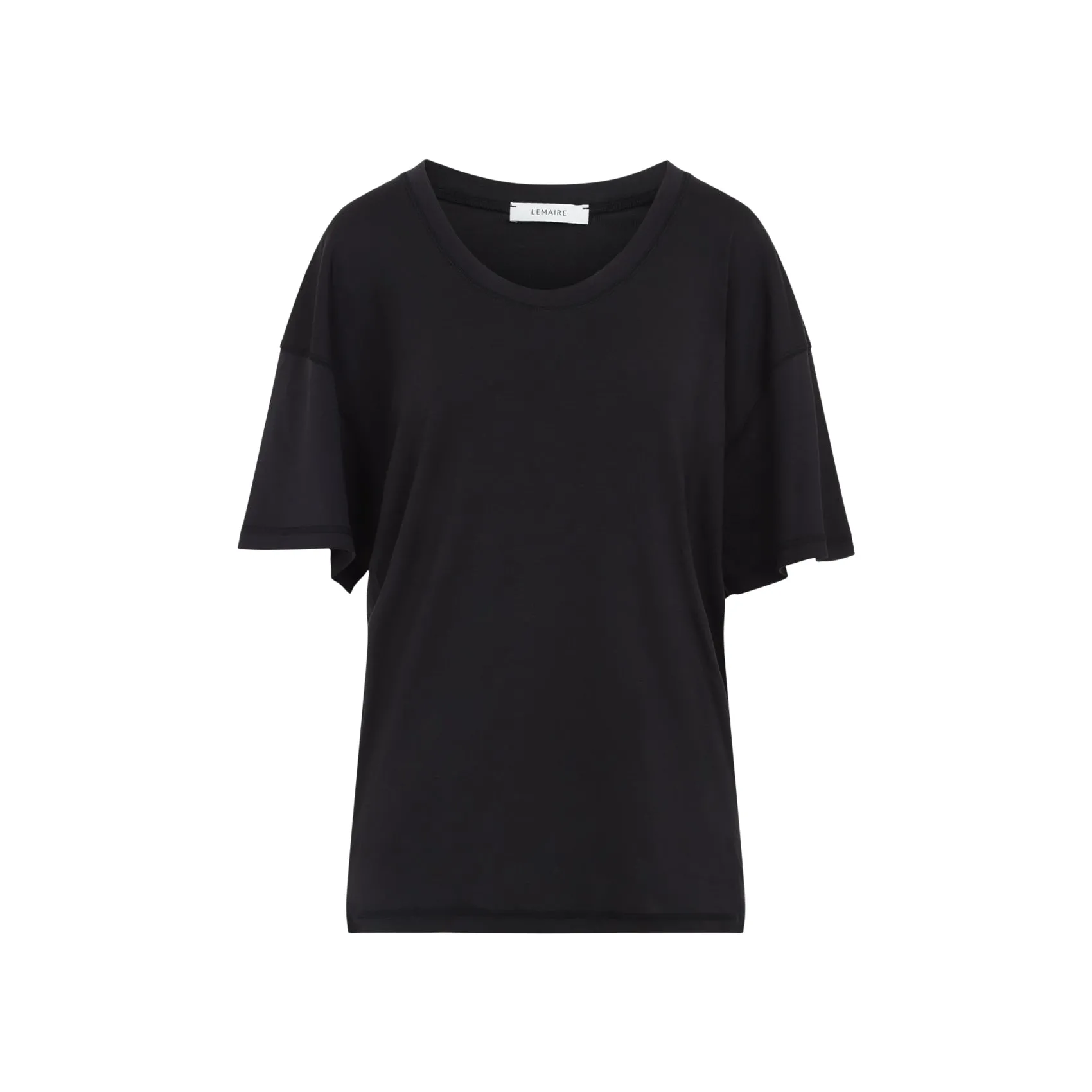 Squid Ink Rib Cotton T-Shirt